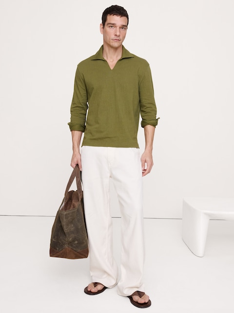 Jacquard Popover Polo