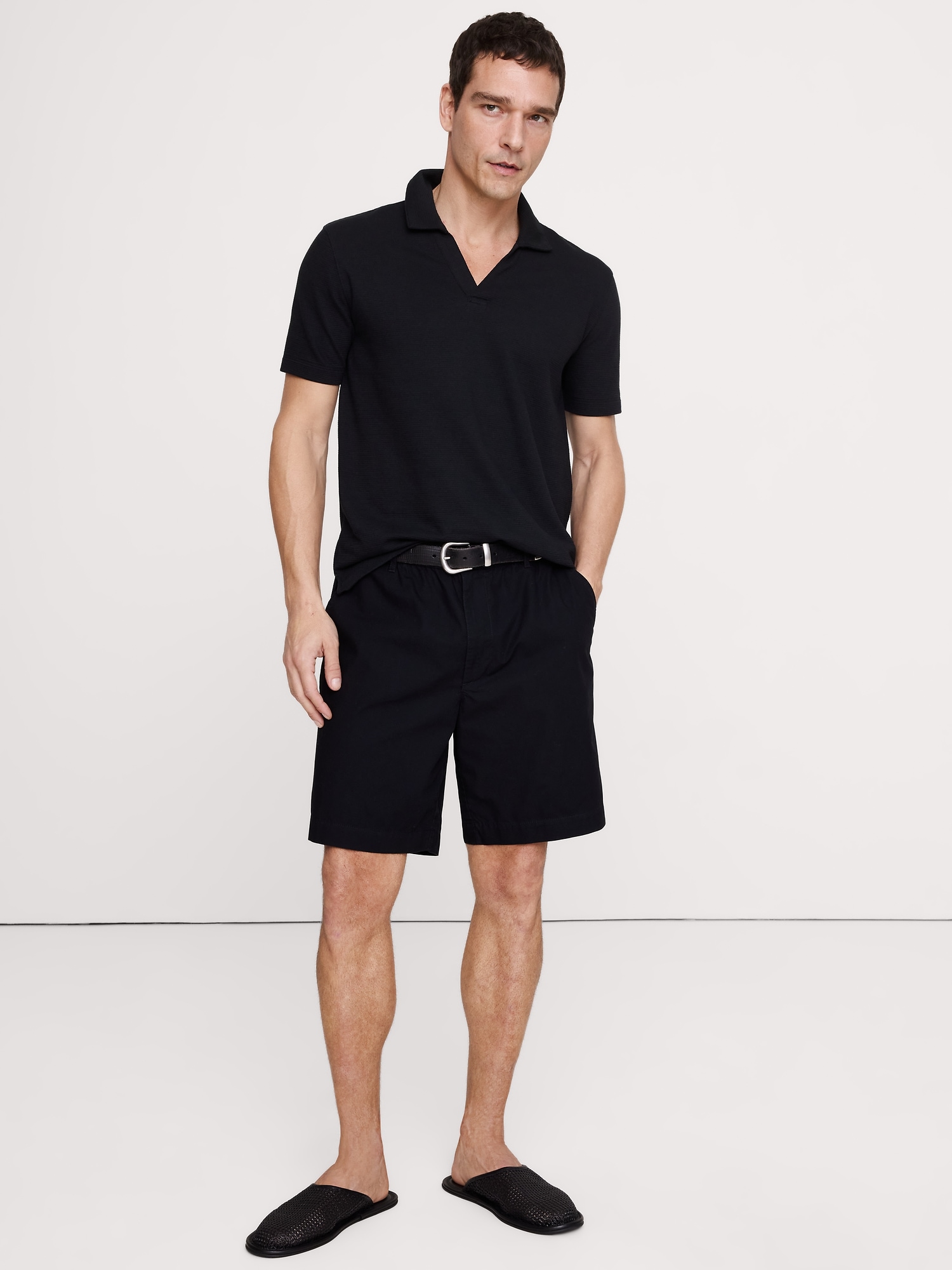 Image number 1 showing, Mesh Johnny-Collar Polo