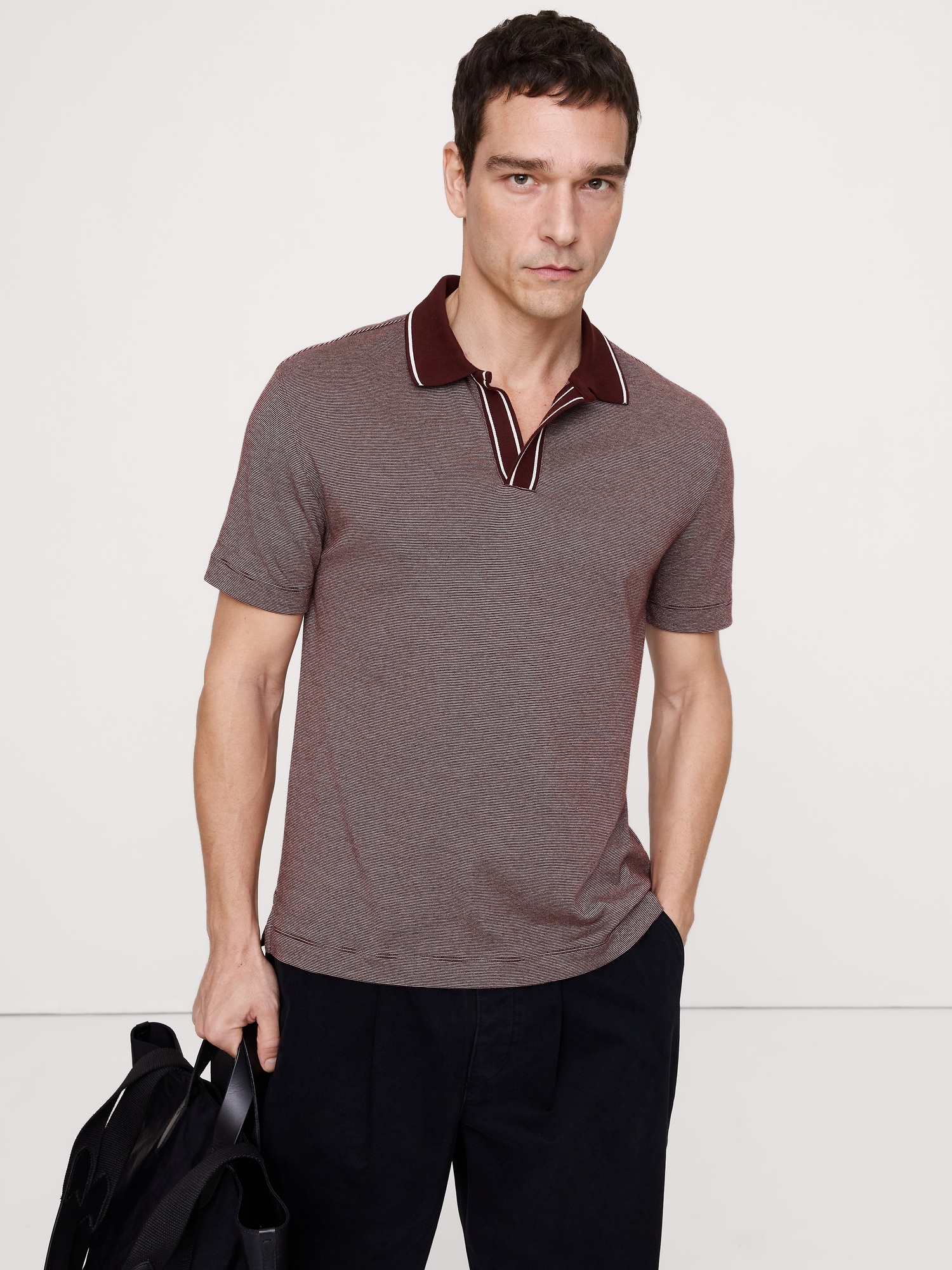 Image number 1 showing, Luxury-Touch Johnny Collar Polo
