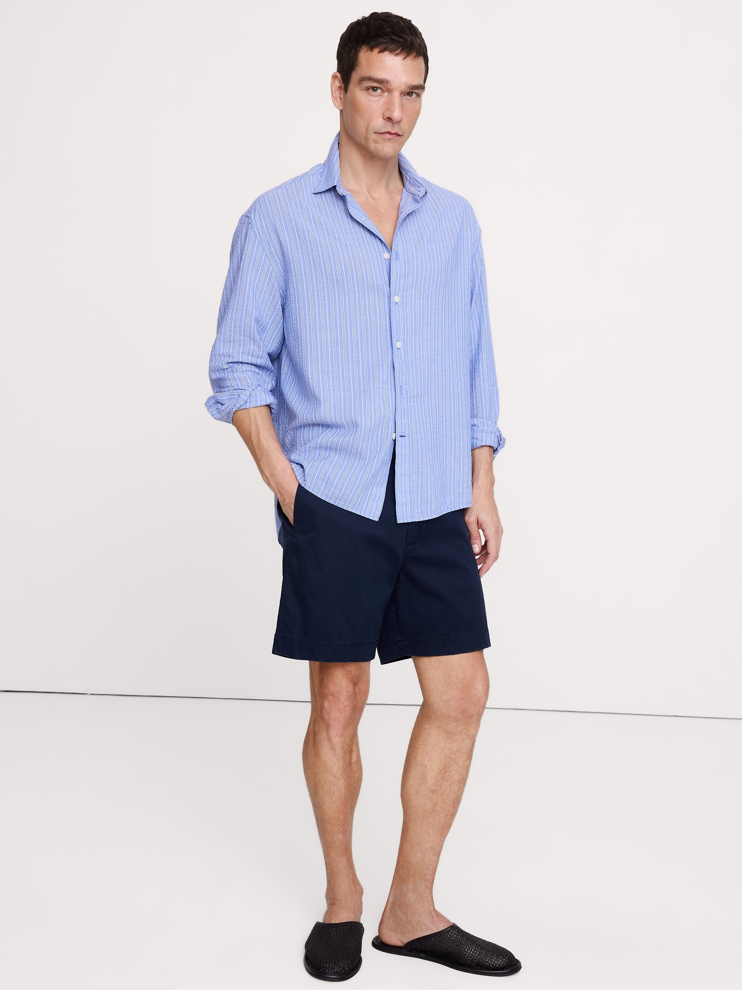 Image number 1 showing, Relaxed-Fit Stripe Seersucker Shirt