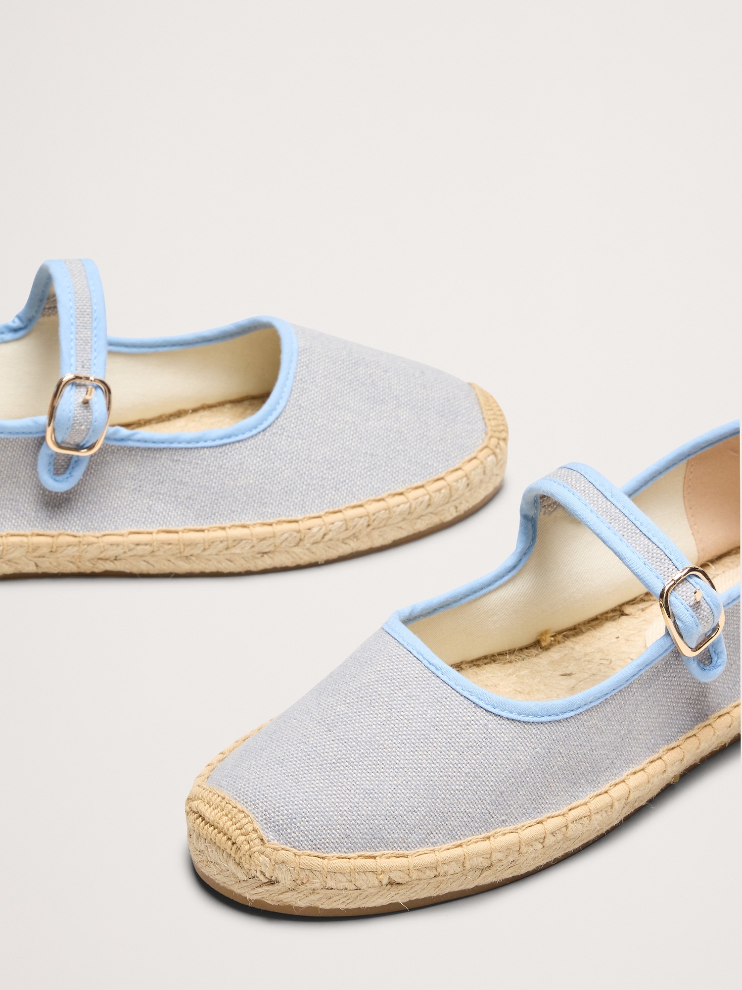 Женские сандалии Banana Republic Espadrille Mary Jane by Soludos, цвет: Синий серый — фото 5