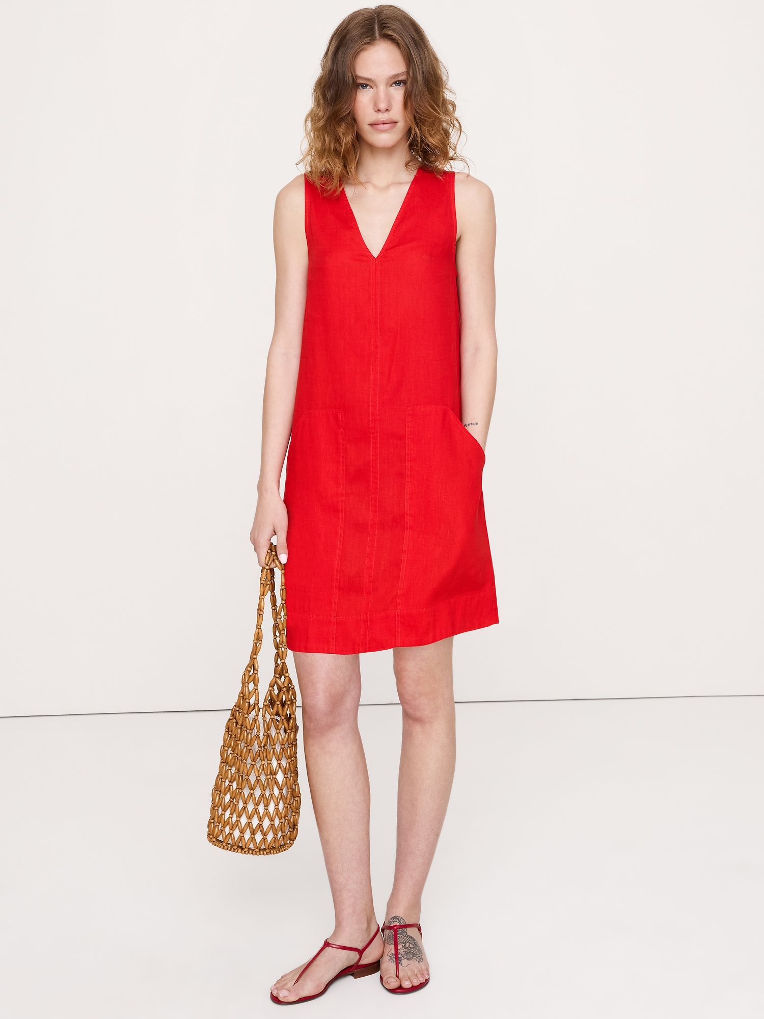 Image number 1 showing, Linen Shift Dress