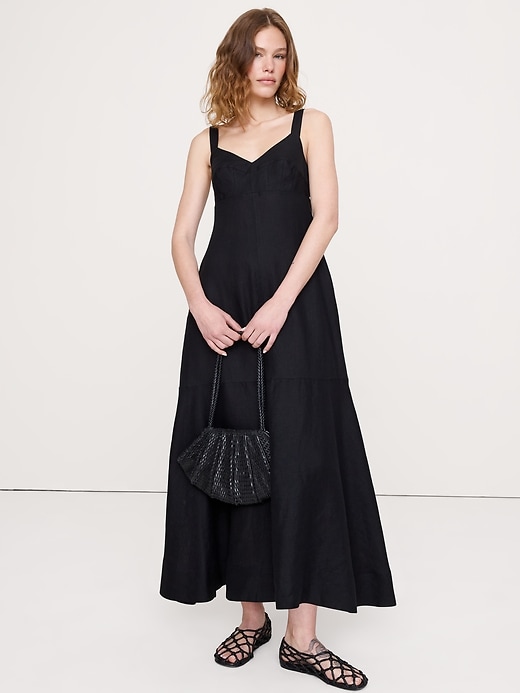 Linen Empire-Waist Maxi Dress | Banana Republic Linen Empire-Waist Maxi Dress | Banana Republic