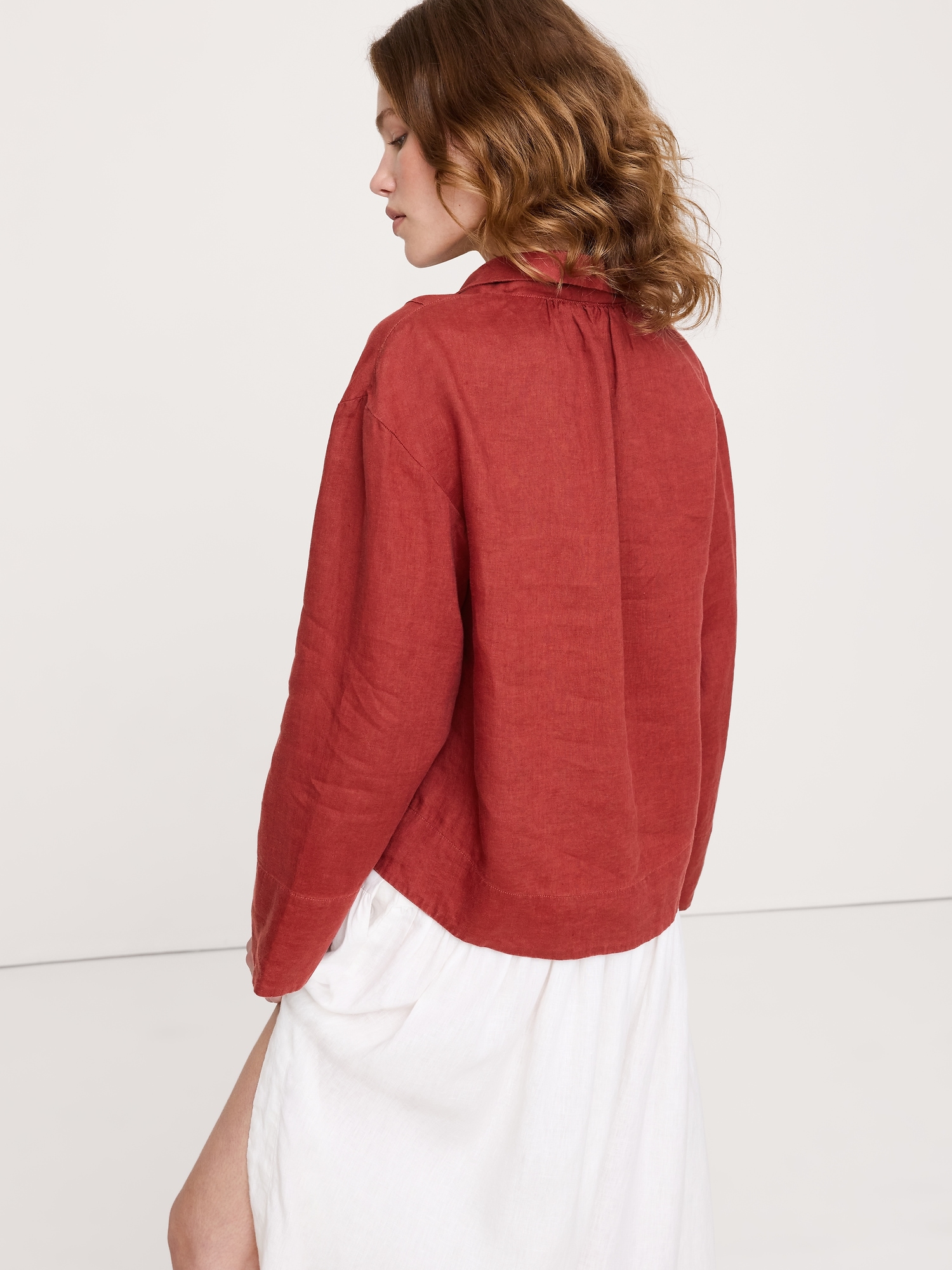 Image number 3 showing, Linen Popover Top