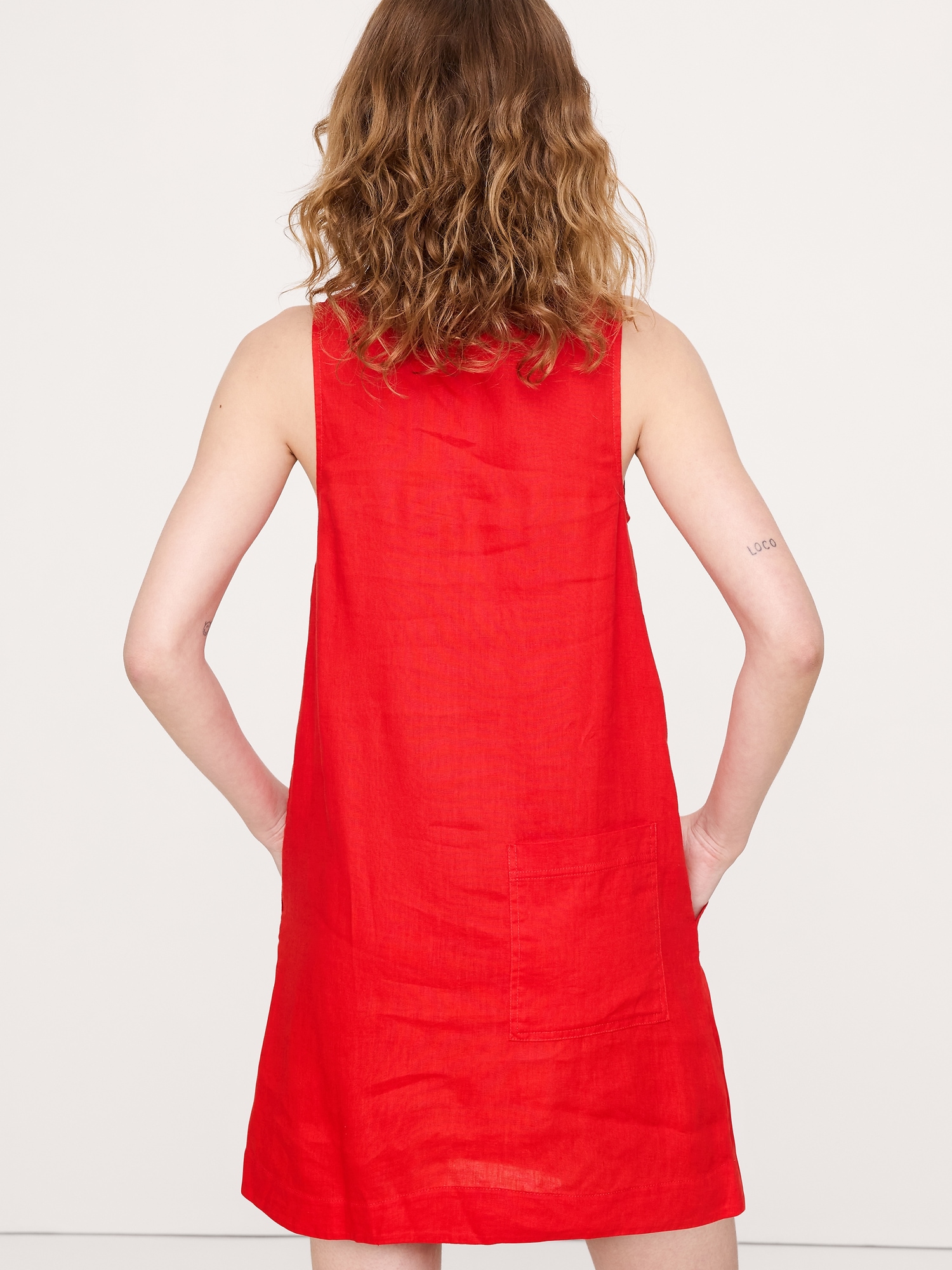 Image number 3 showing, Linen Shift Dress