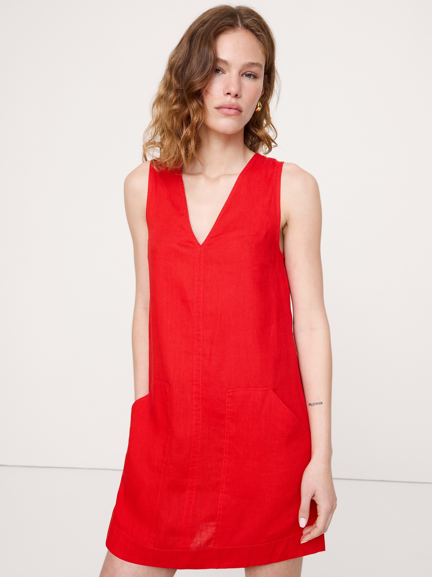 Image number 4 showing, Linen Shift Dress