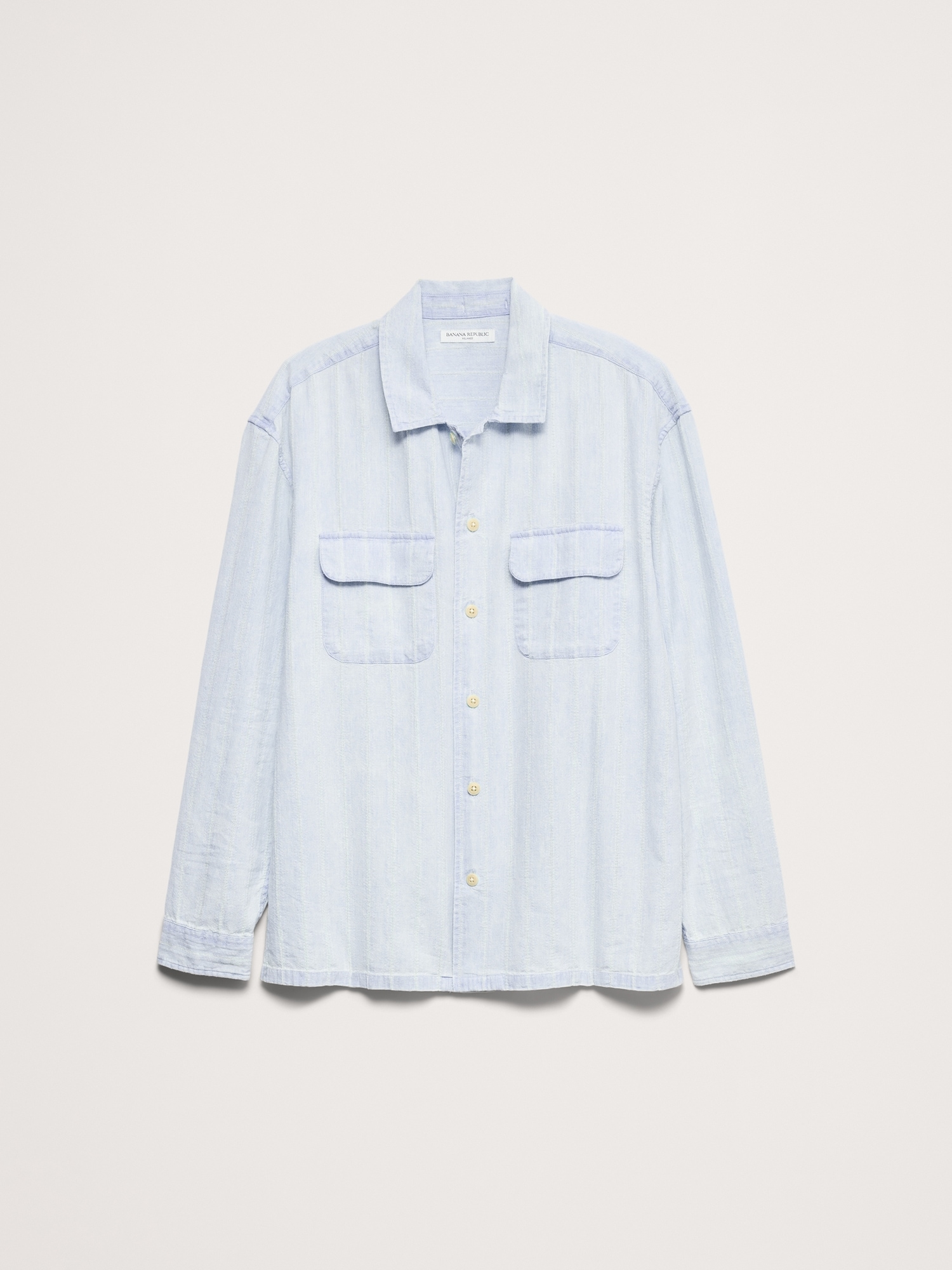 Image number 5 showing, Relaxed-Fit Denim Long-Sleeve Resort Shirt