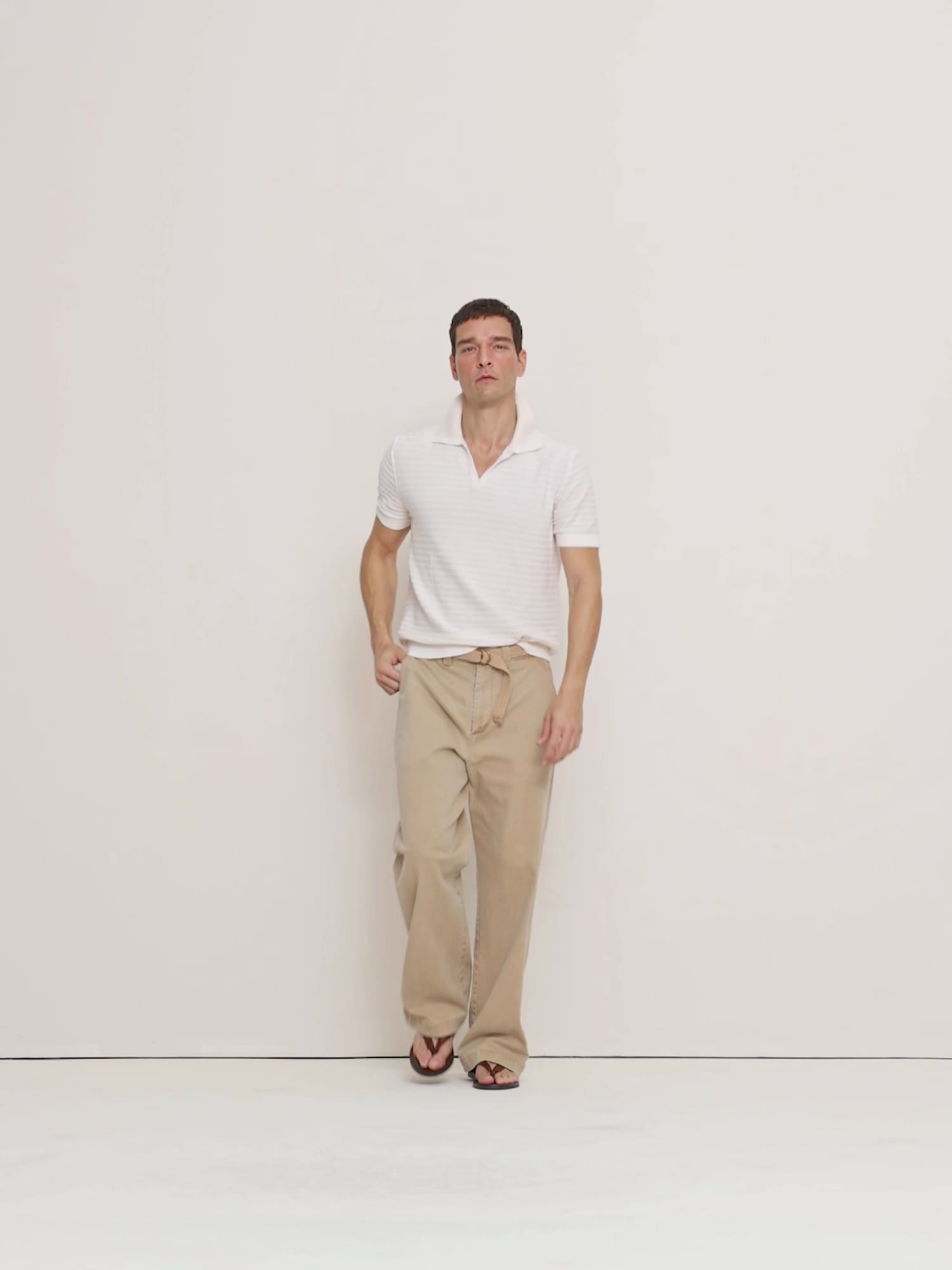 Textured Stripe Sweater Polo - thumbnail 9