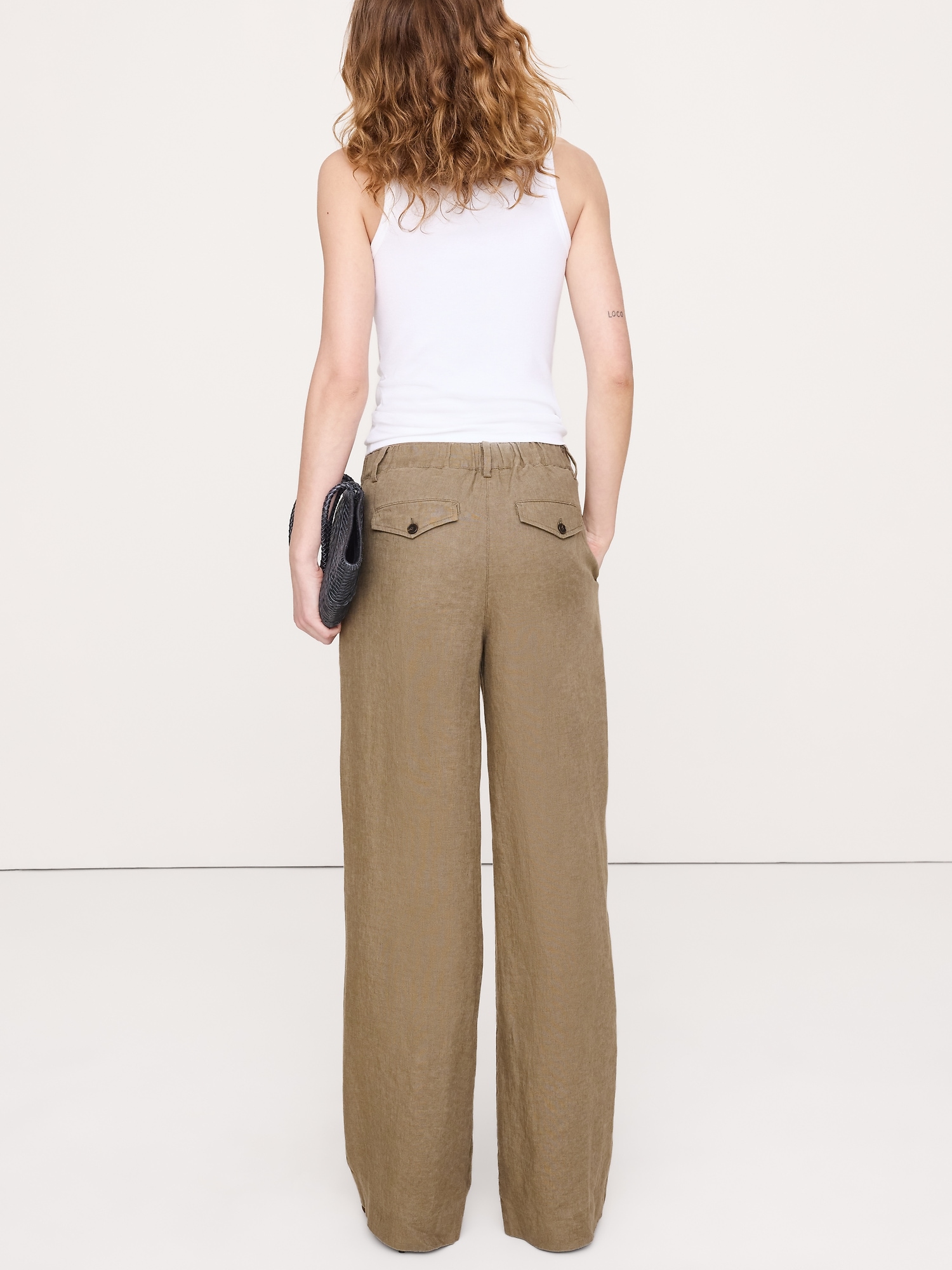 Image number 3 showing, The Everyday Wide-Leg Pant in Linen