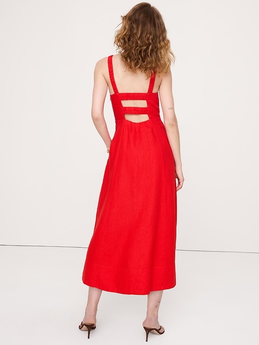 boat neck a line midi dress Muriel | RED Boat-Neck Volume-Hem Midi Dress