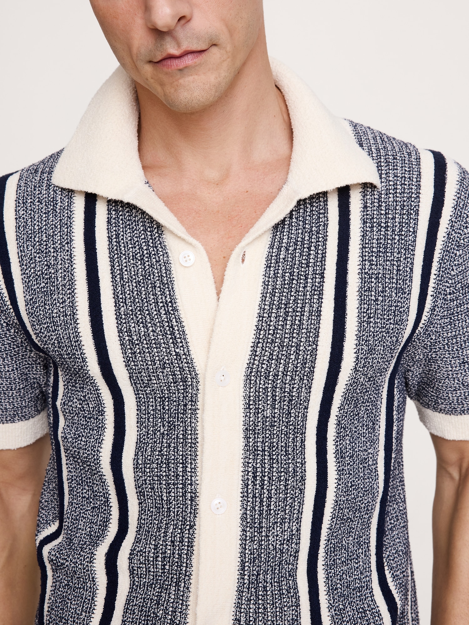 Image number 6 showing, Bouclé Stripe Sweater Polo