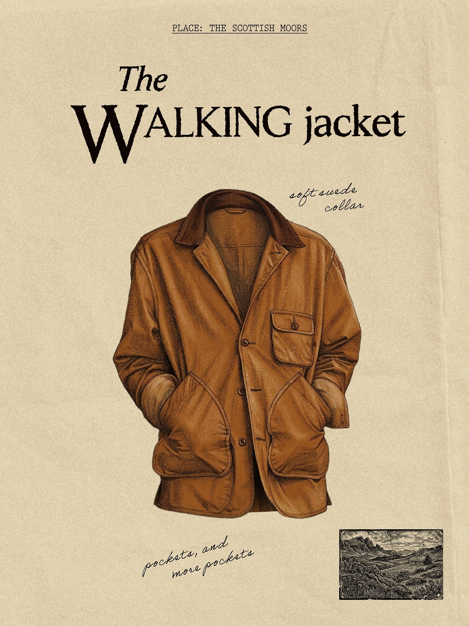 Image number 5 showing, Archive Reissue Walking Jacket with Suede Collar