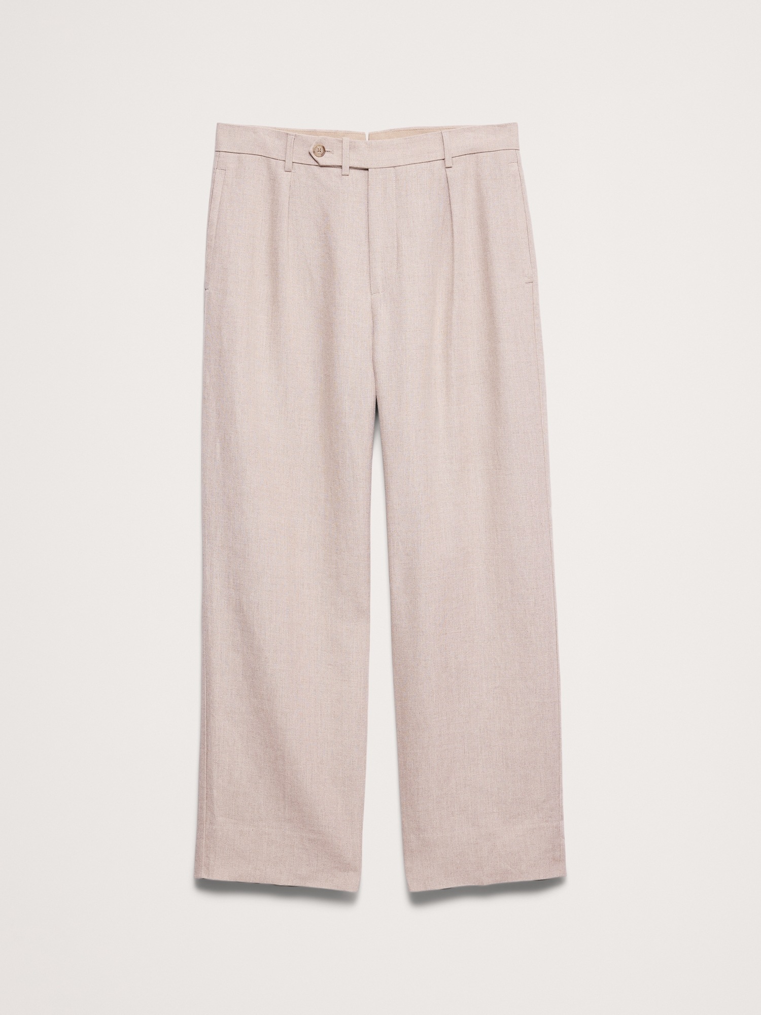 Мужские брюки Banana Republic Loose Pleated Linen Dress Pant, цвет: Натуральный — фото 4