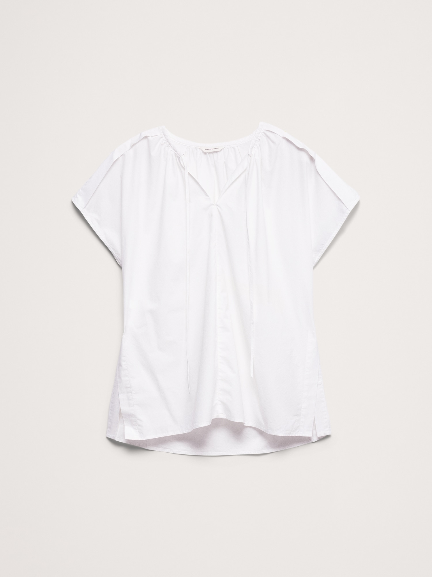 Image number 4 showing, Cotton Poplin Split-Neck Tunic