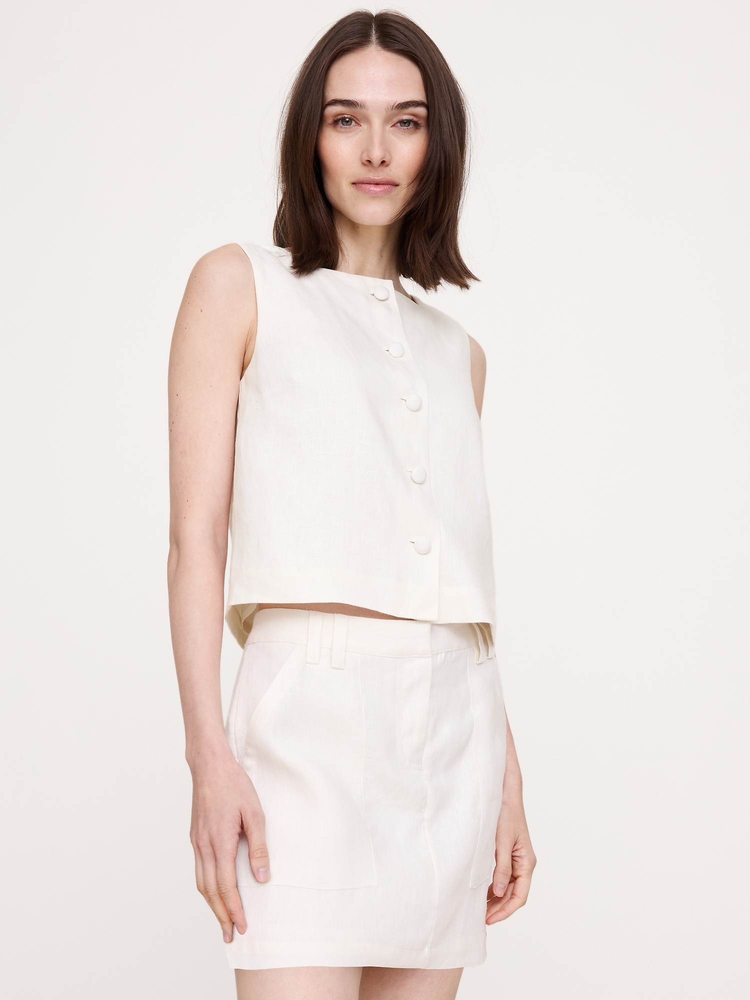 Image number 3 showing, Linen Mini Skort