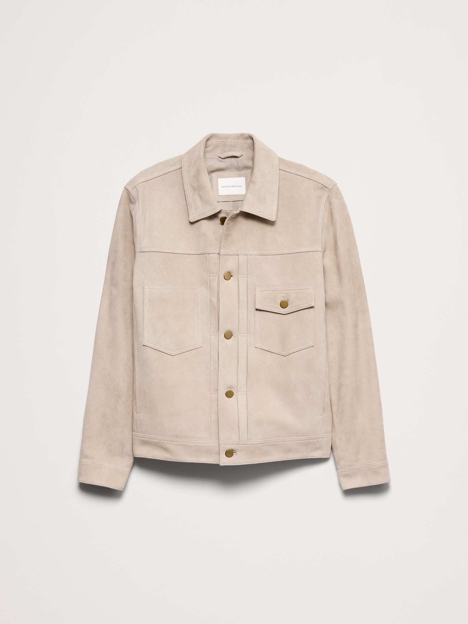 Image number 5 showing, Suede Trucker Jacket