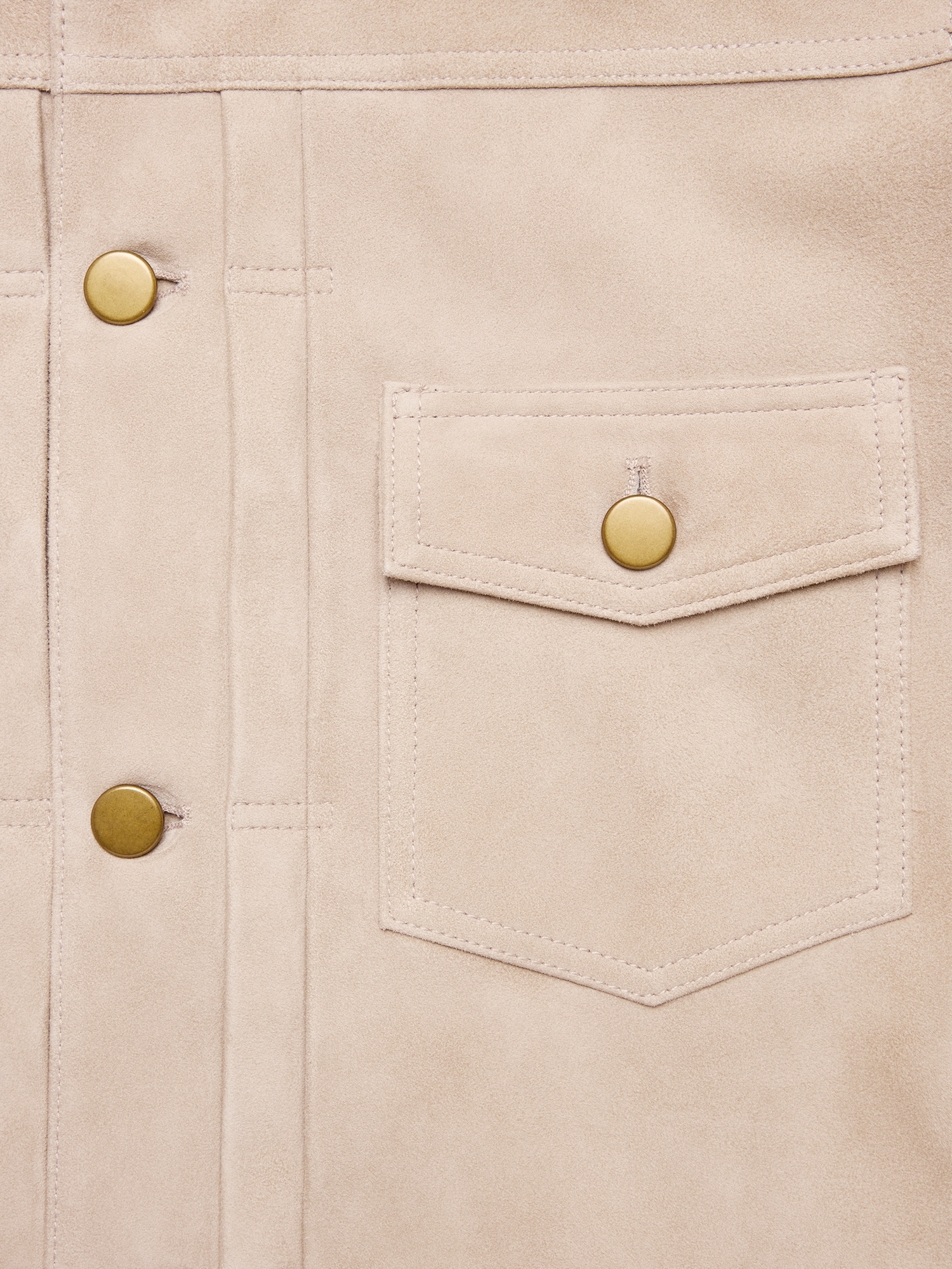 Image number 6 showing, Suede Trucker Jacket