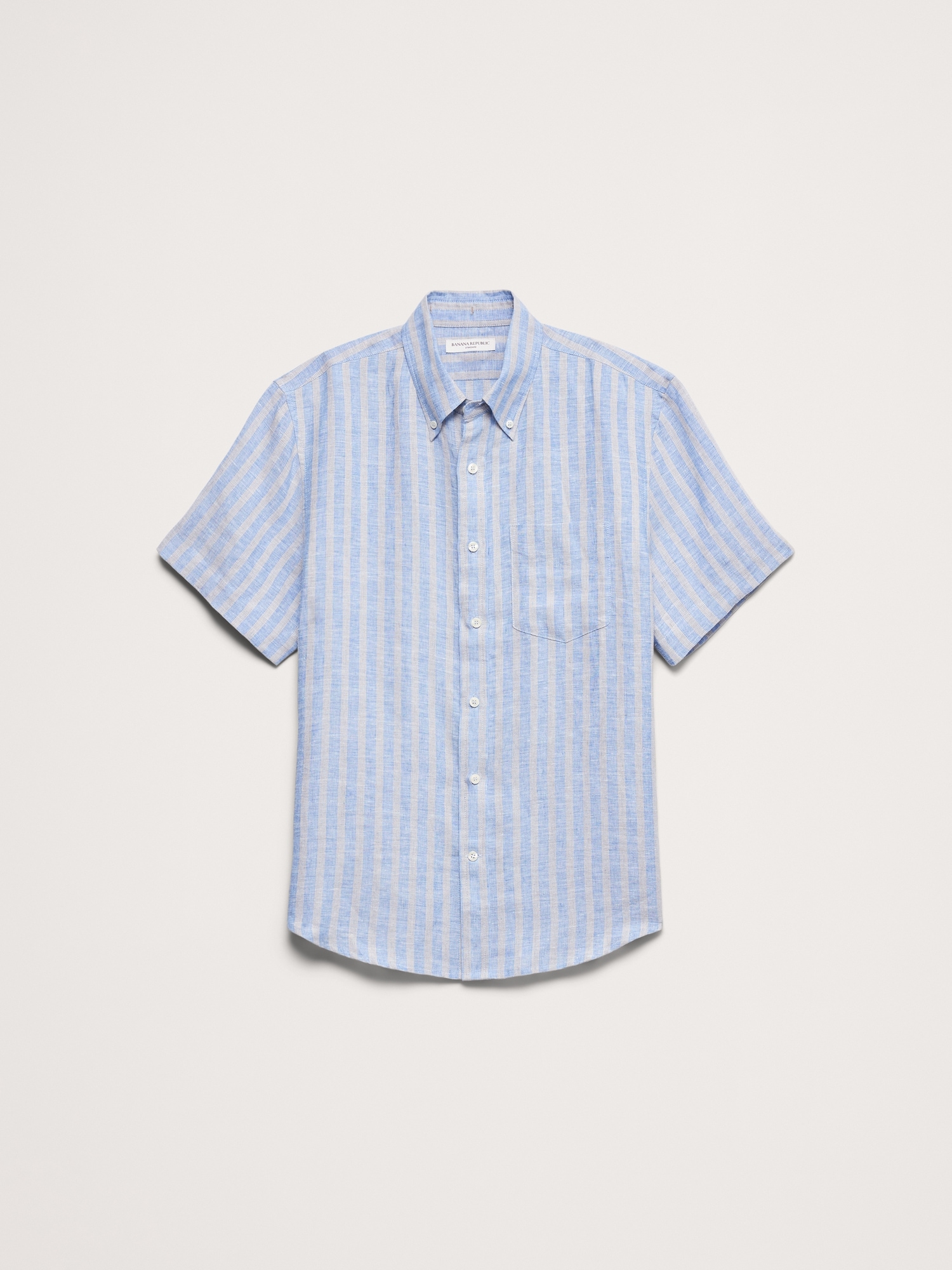 Image number 4 showing, Standard-Fit Linen Short-Sleeve Shirt
