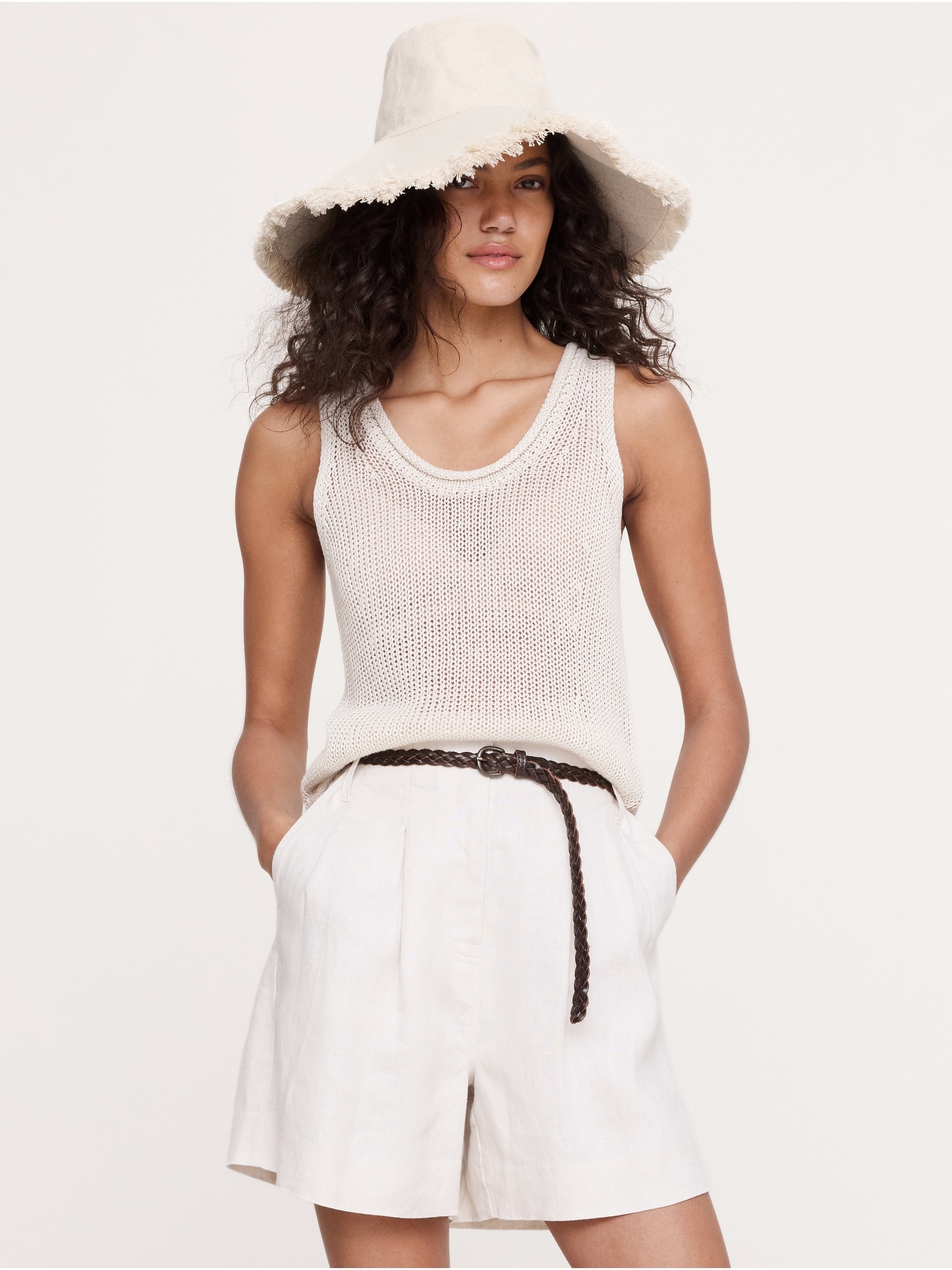 Image number 1 showing, Heirloom Linen Sweater Tank
