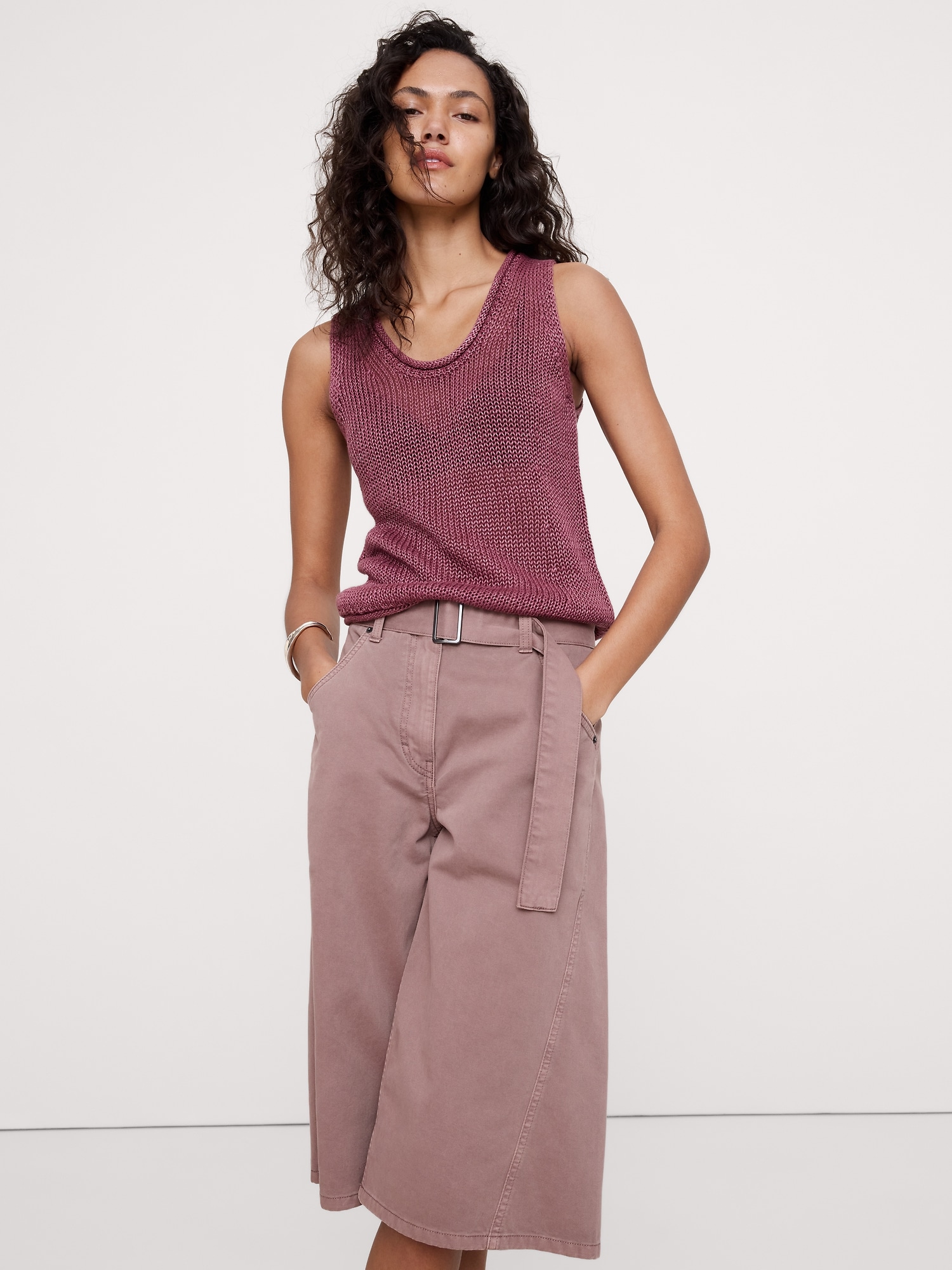 Image number 1 showing, Heirloom Linen Sweater Tank