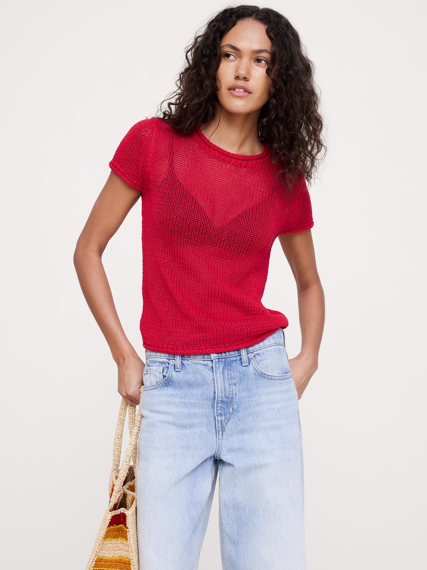 Image number 1 showing, Heirloom Linen Sweater Tee