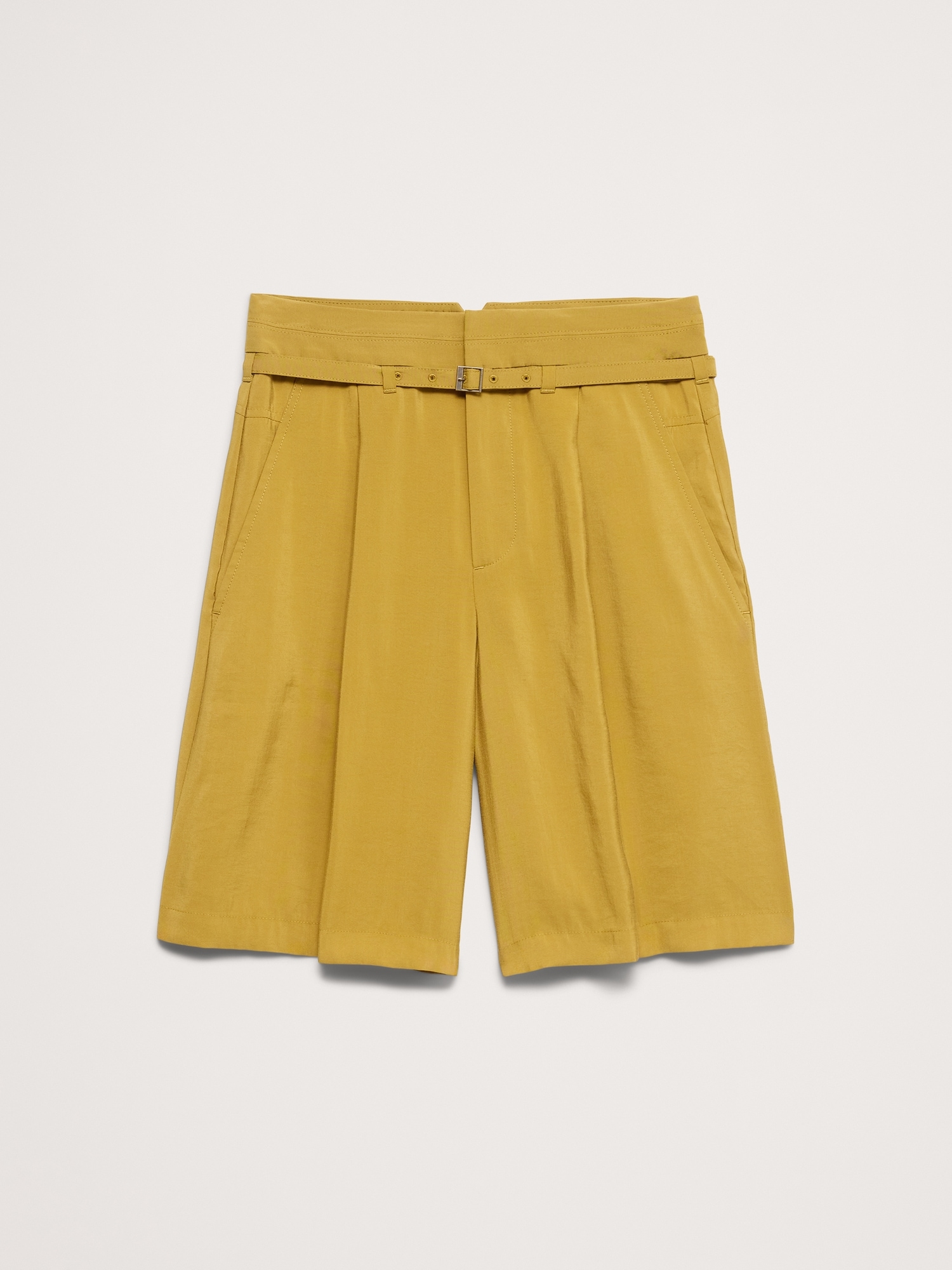 Image number 4 showing, Belted Bermuda Short in Luster Twill