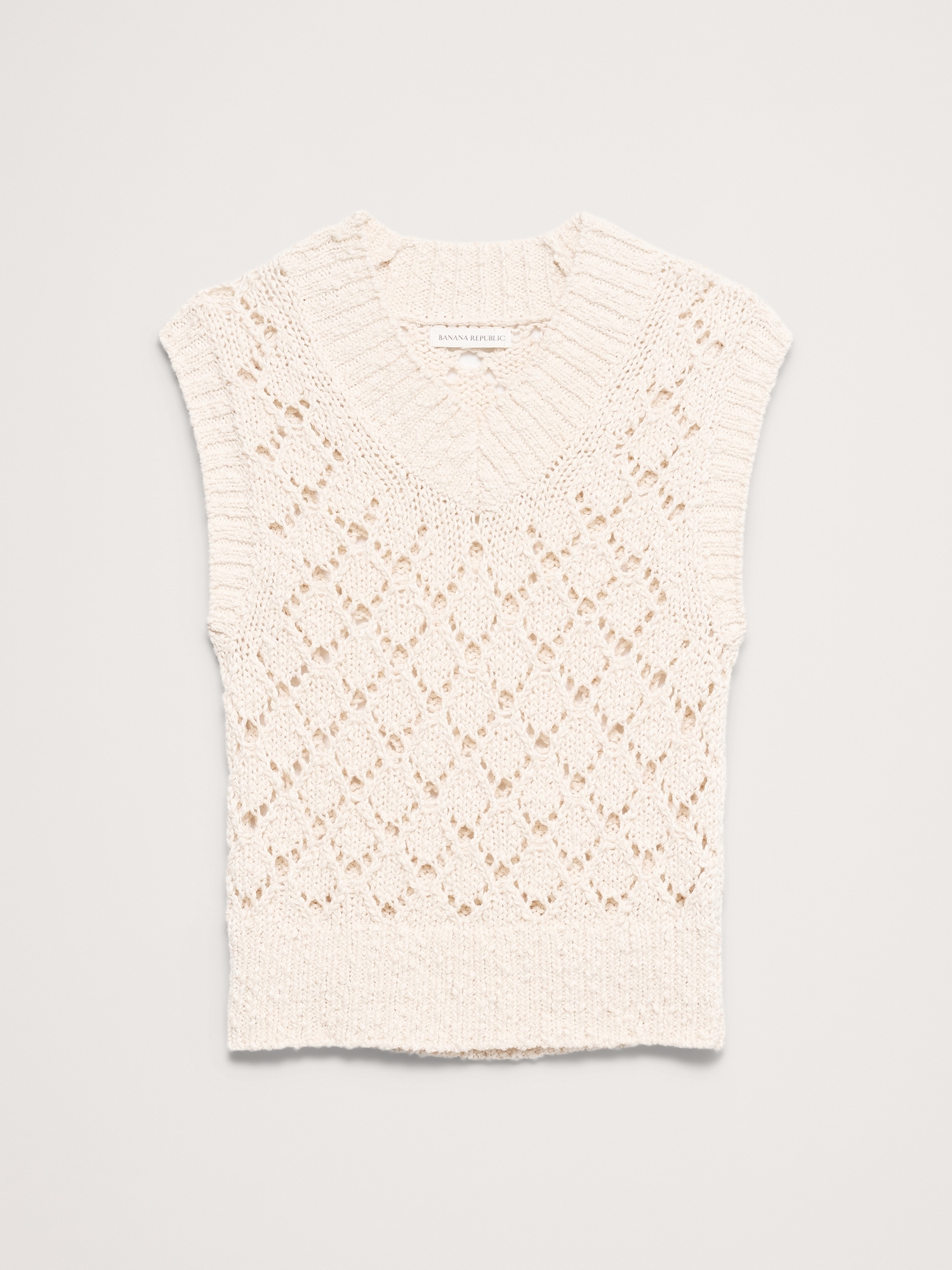 Image number 2 showing, Crochet Cropped Sweater Vest