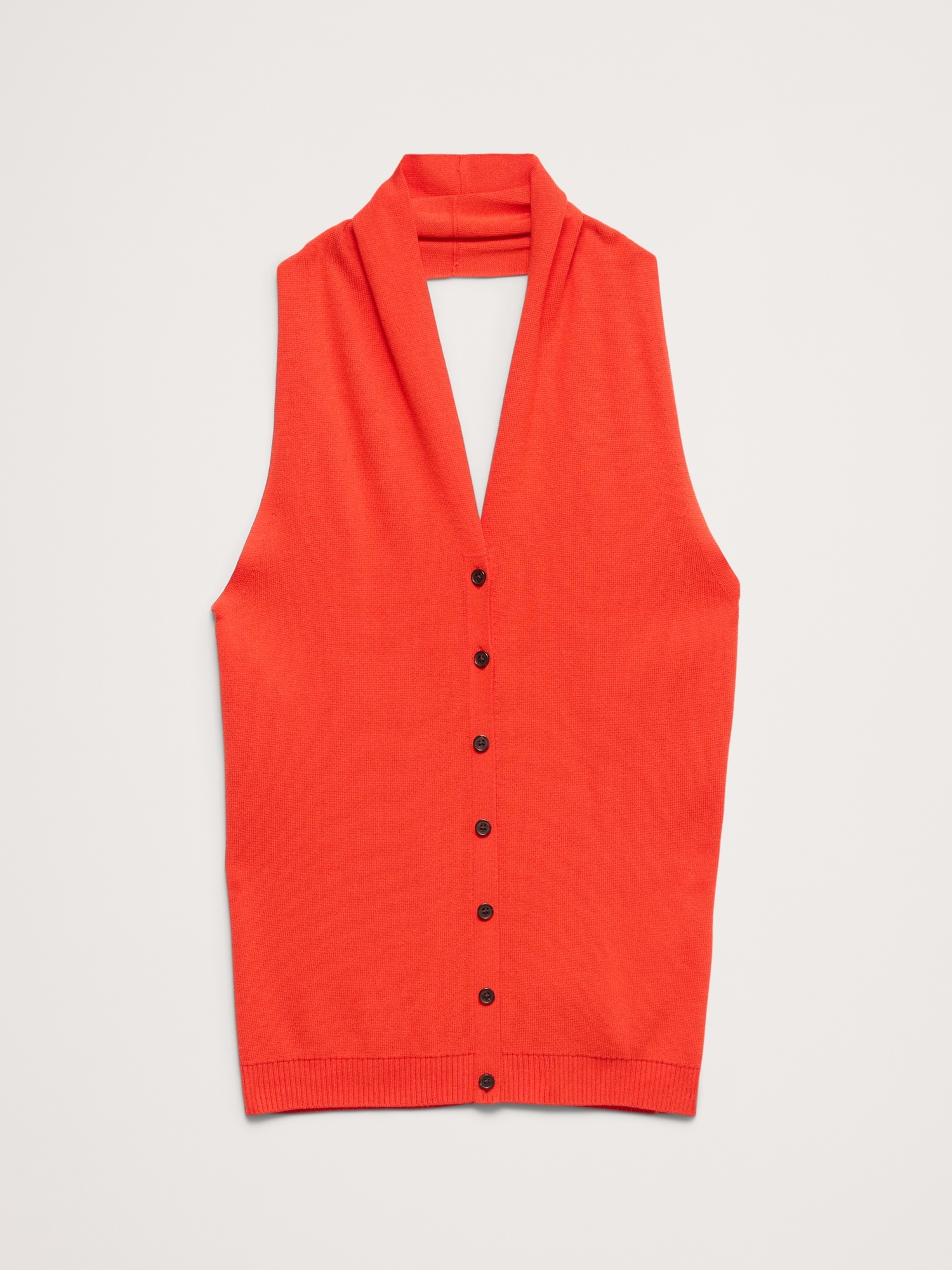 Image number 5 showing, Sculpted Button-Front Halter Top