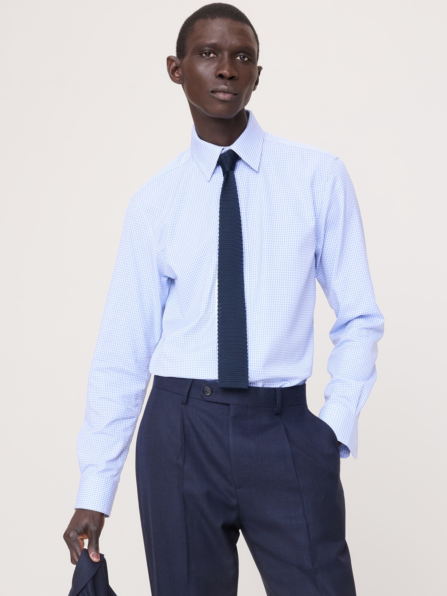 Image number 1 showing, Slim-Fit Wrinkle-Resistant Dress Shirt