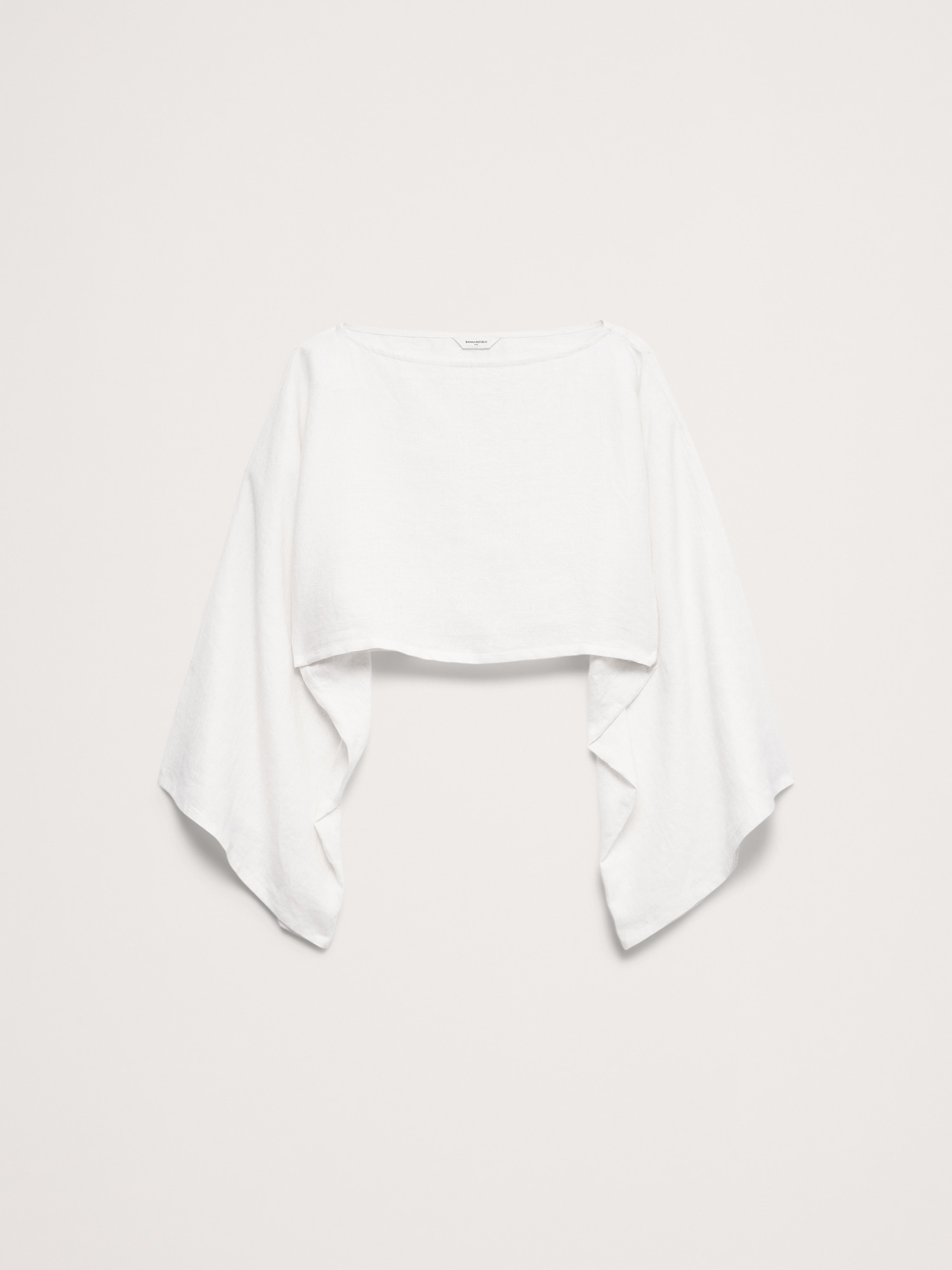 Image number 8 showing, Linen Cropped Boatneck Top