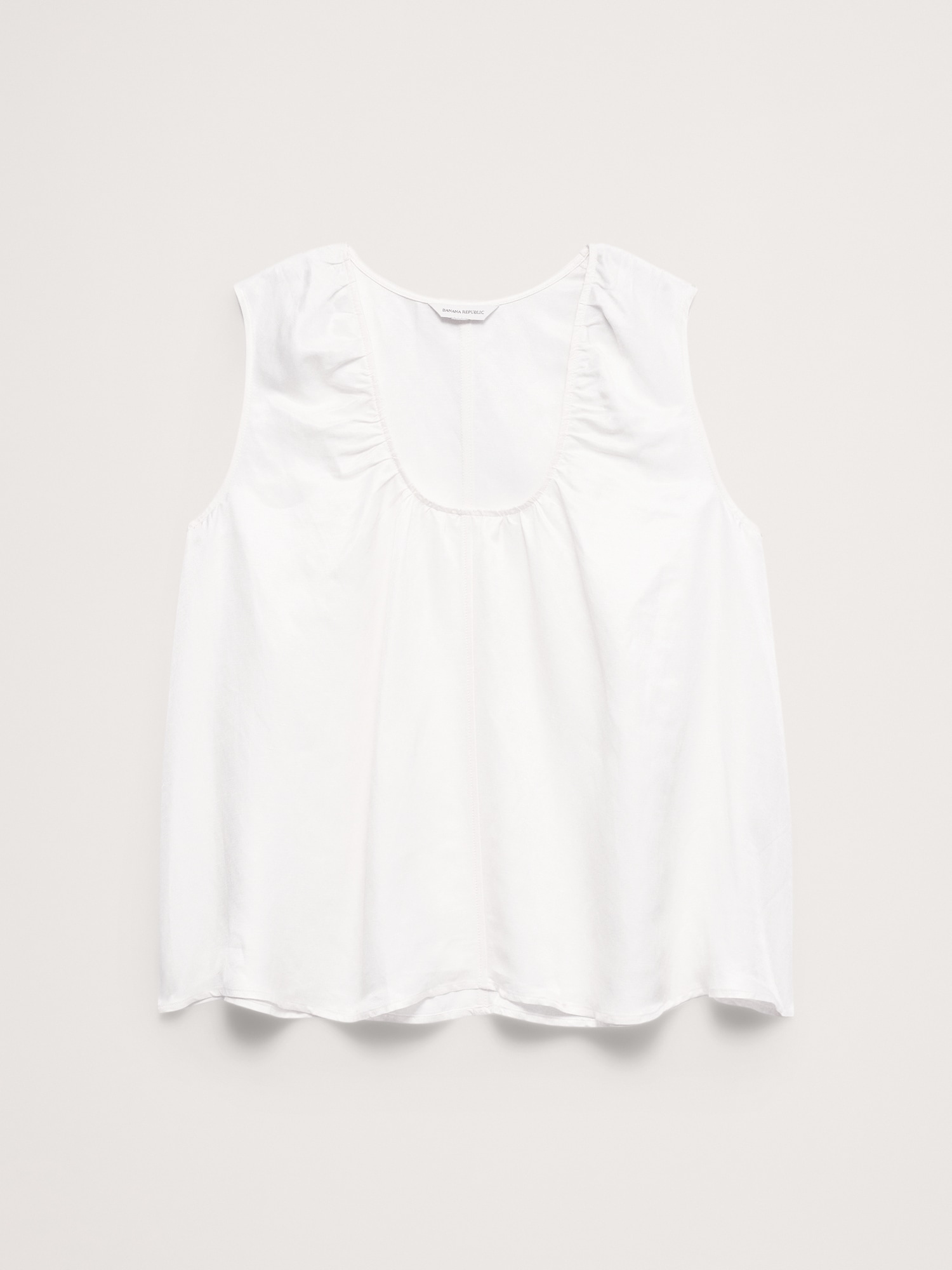 Image number 5 showing, Viscose-Linen Scoop-Neck Tank