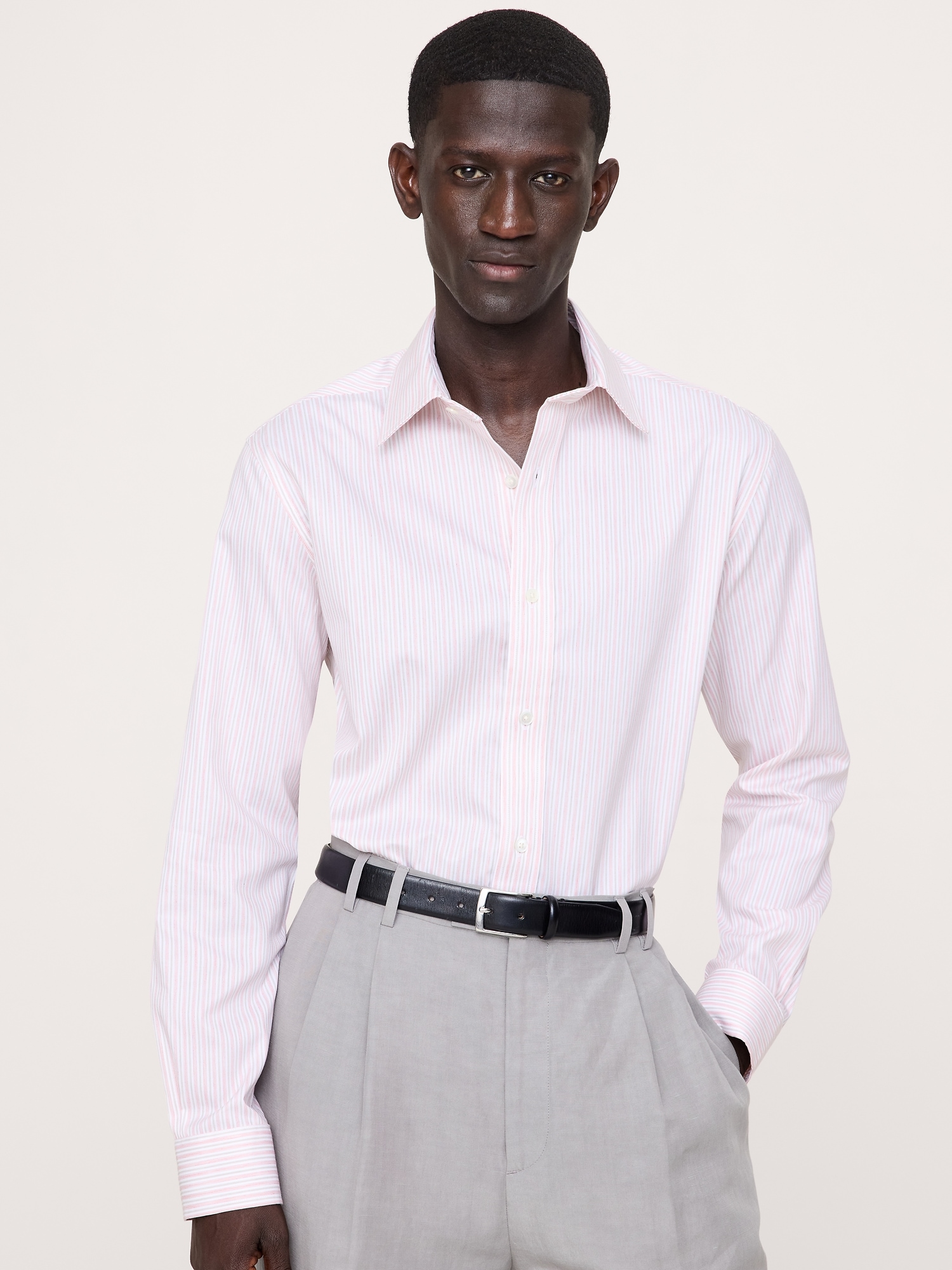 Image number 1 showing, Standard-Fit Wrinkle-Resistant Dress Shirt