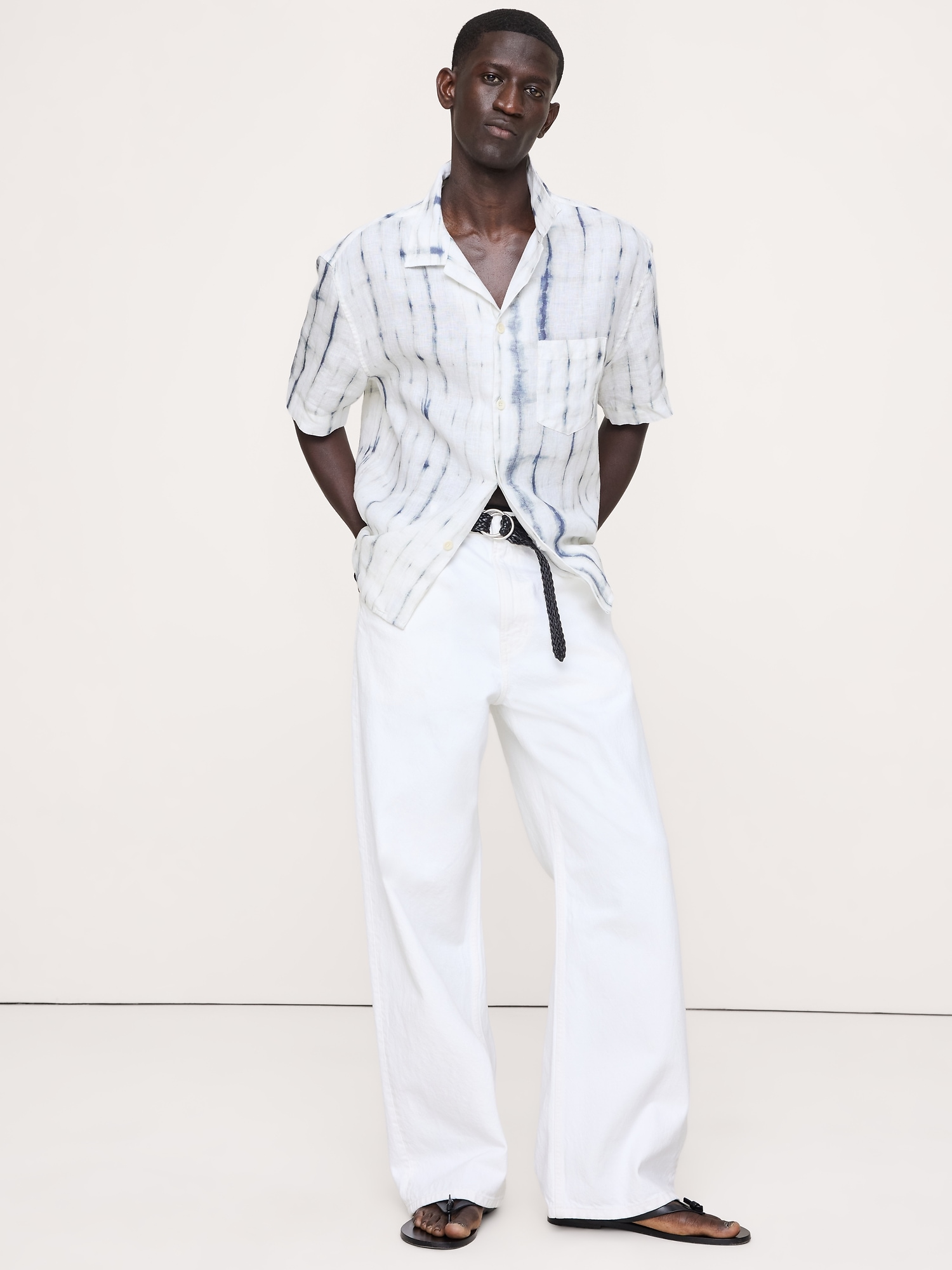 Image number 1 showing, Standard-Fit Linen Resort Shirt