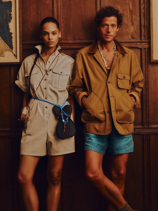 Archive Reissue Walking Jacket with Suede Collar | Banana Republic