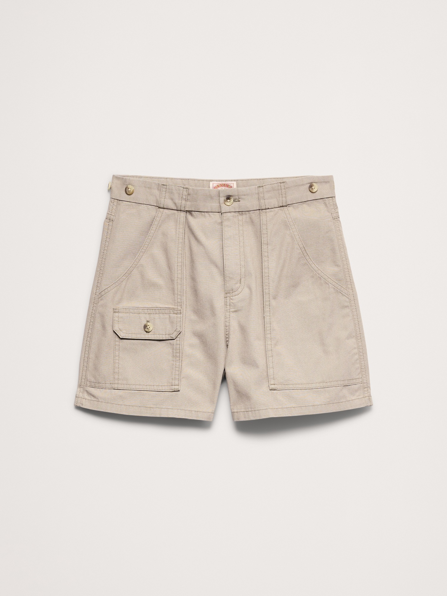Женские шорты Banana Republic Archive Reissue Cargo Short, цвет: Хаки бежевый — фото 5
