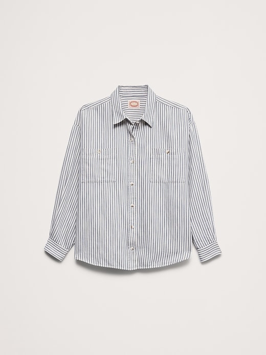 メンズ too good THE BAKER SHIRT TICKING STRIPE