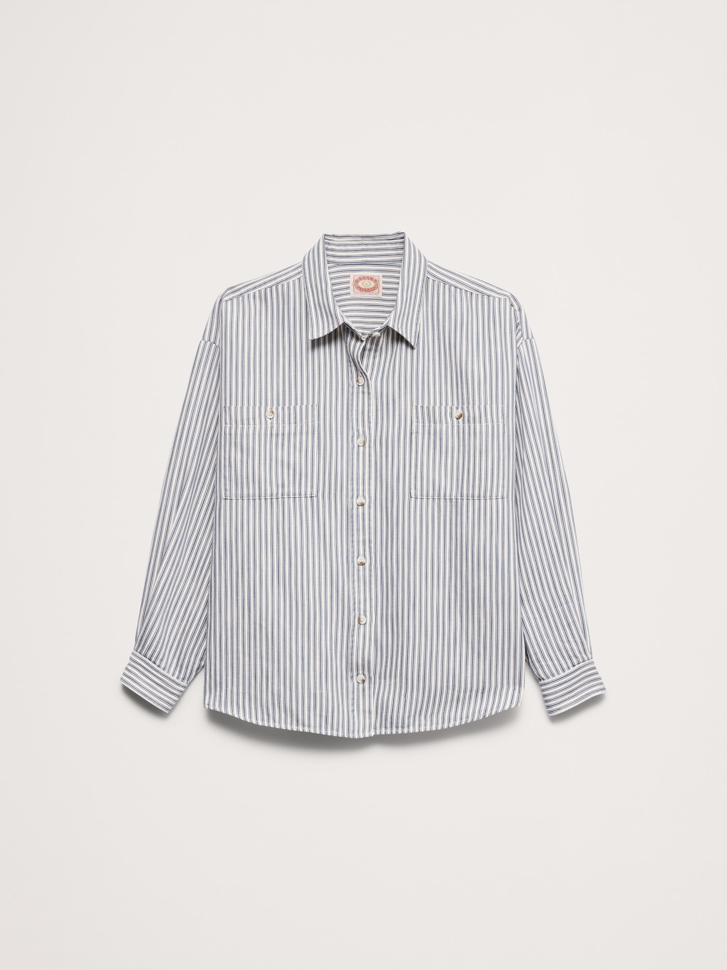 Image number 4 showing, Archive Reissue Ticking Shirt in Cotton-Hemp
