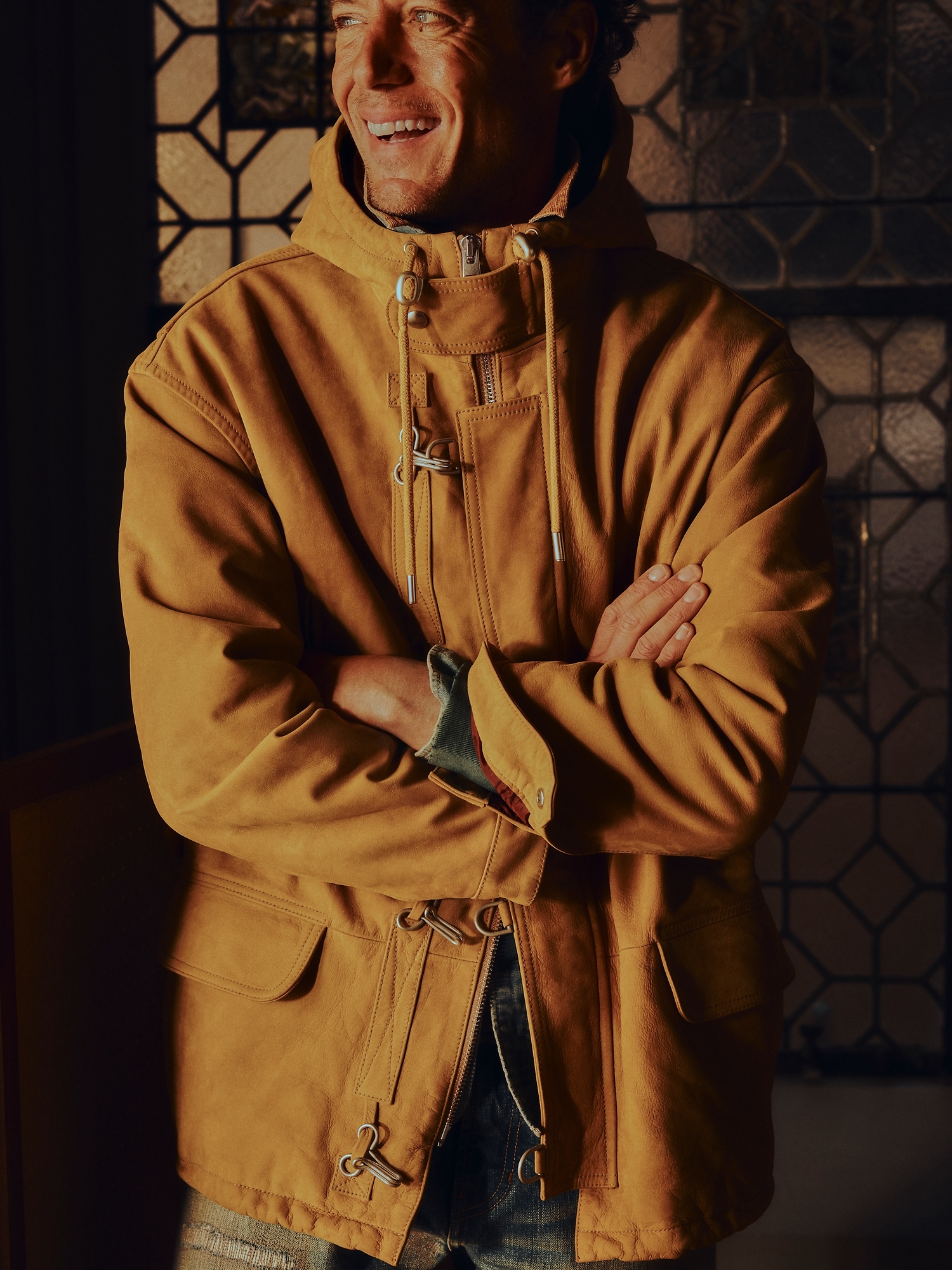 Image number 4 showing, Archive Reissue Fireman's Jacket in Nubuck Leather