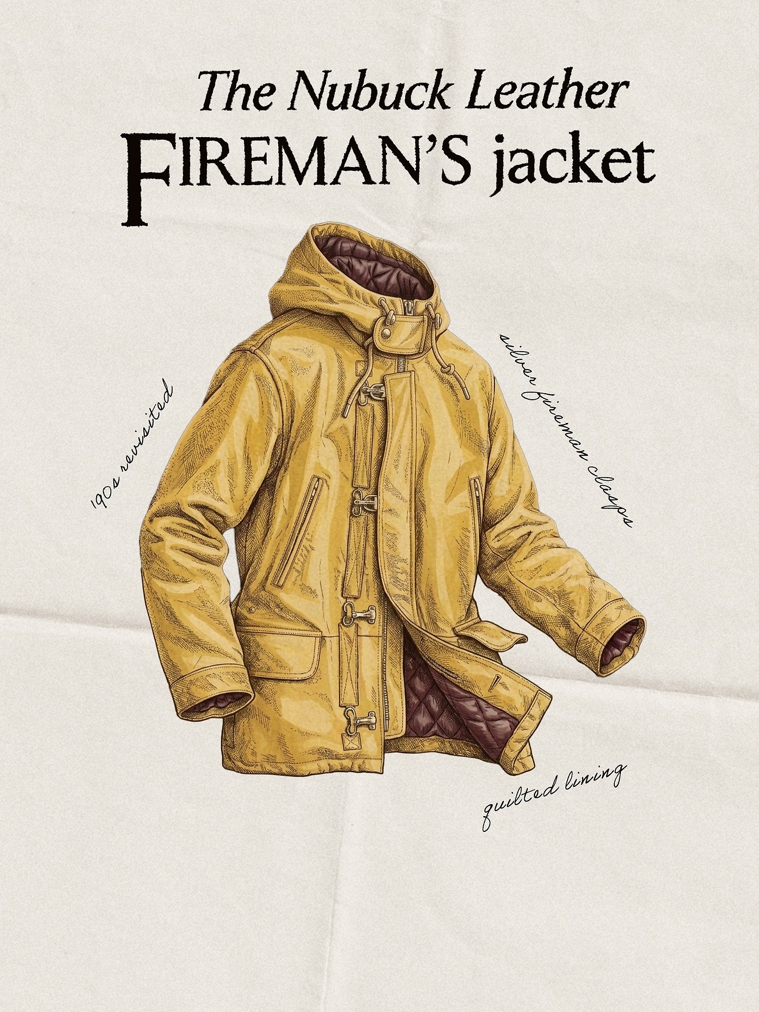 Мужская куртка Banana Republic Archive Reissue Fireman's, цвет: Жёлтый — фото 4