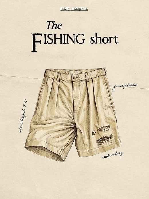 Archive Reissue Pleated Fishing Short | Banana Republic