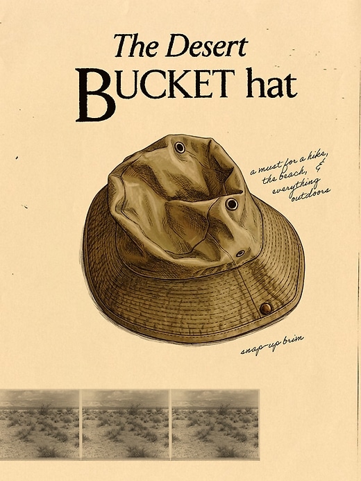 Archive Reissue Desert Bucket Hat | Banana Republic display picture 2