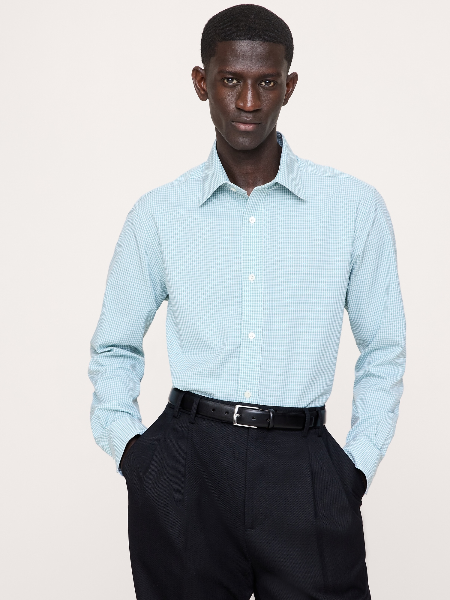 Image number 1 showing, Standard-Fit Wrinkle-Resistant Dress Shirt
