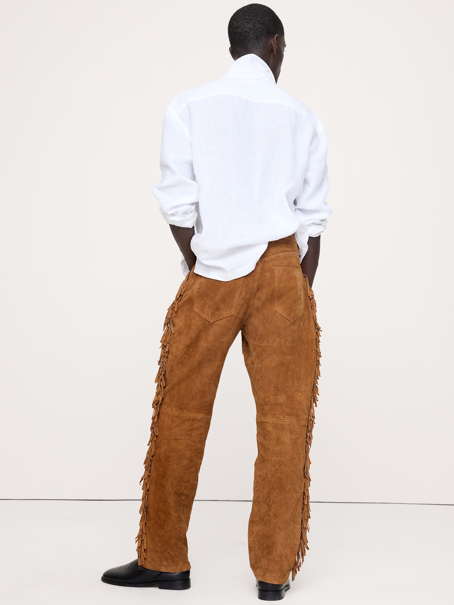 Image number 3 showing, Heritage Straight-Leg Fringe Suede Pant
