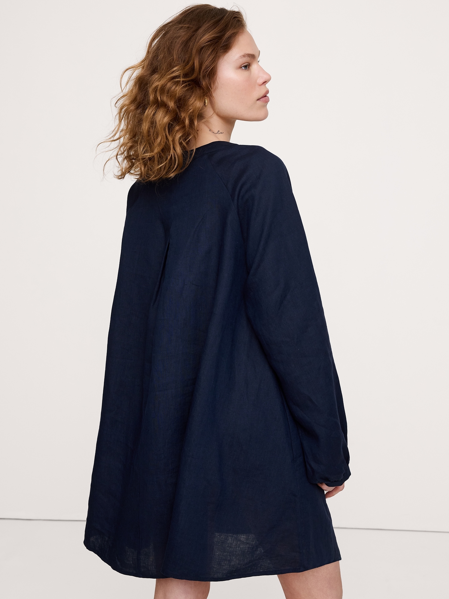 Image number 3 showing, Linen Kaftan Mini Dress