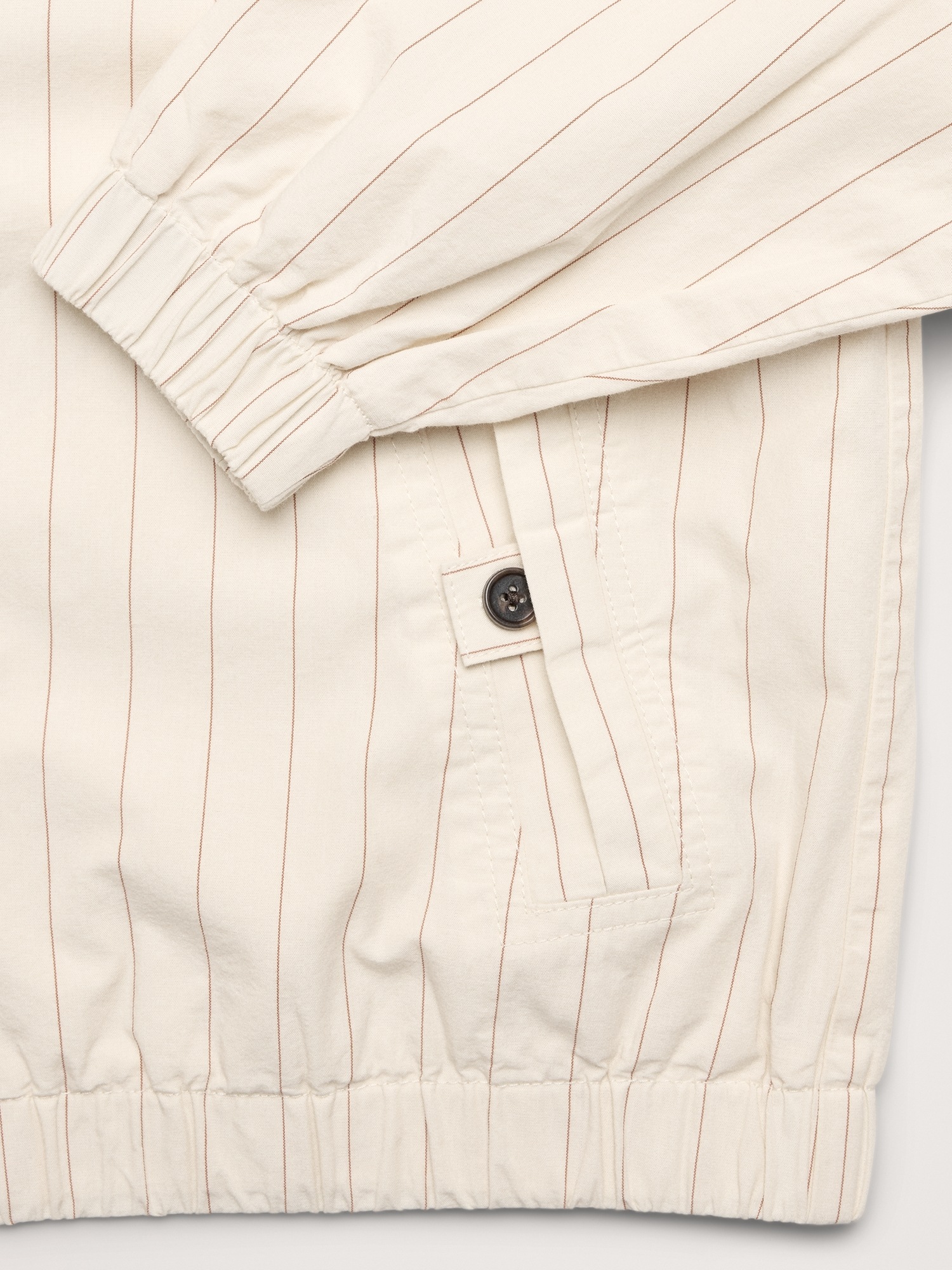 Женская куртка Banana Republic Cotton Poplin Bomber, цвет: Оранжевый полосатый — фото 5
