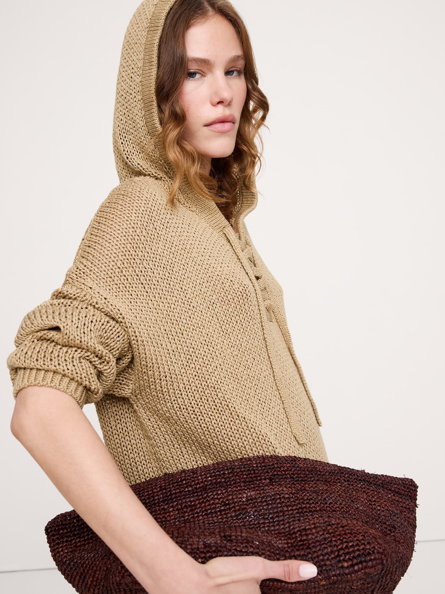 Image number 3 showing, Cotton Beach Hooded Sweater