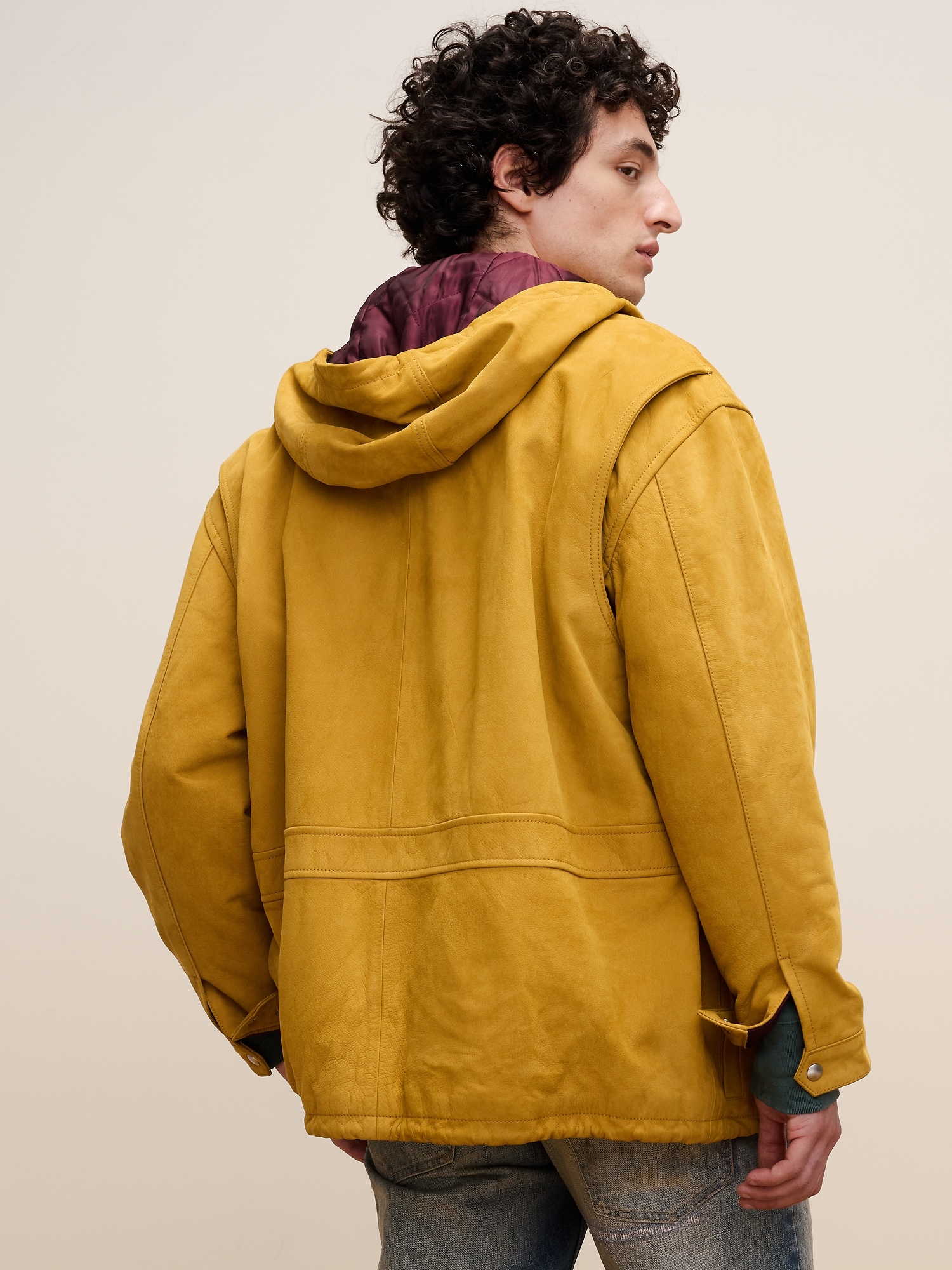 Image number 3 showing, Archive Reissue Fireman's Jacket in Nubuck Leather