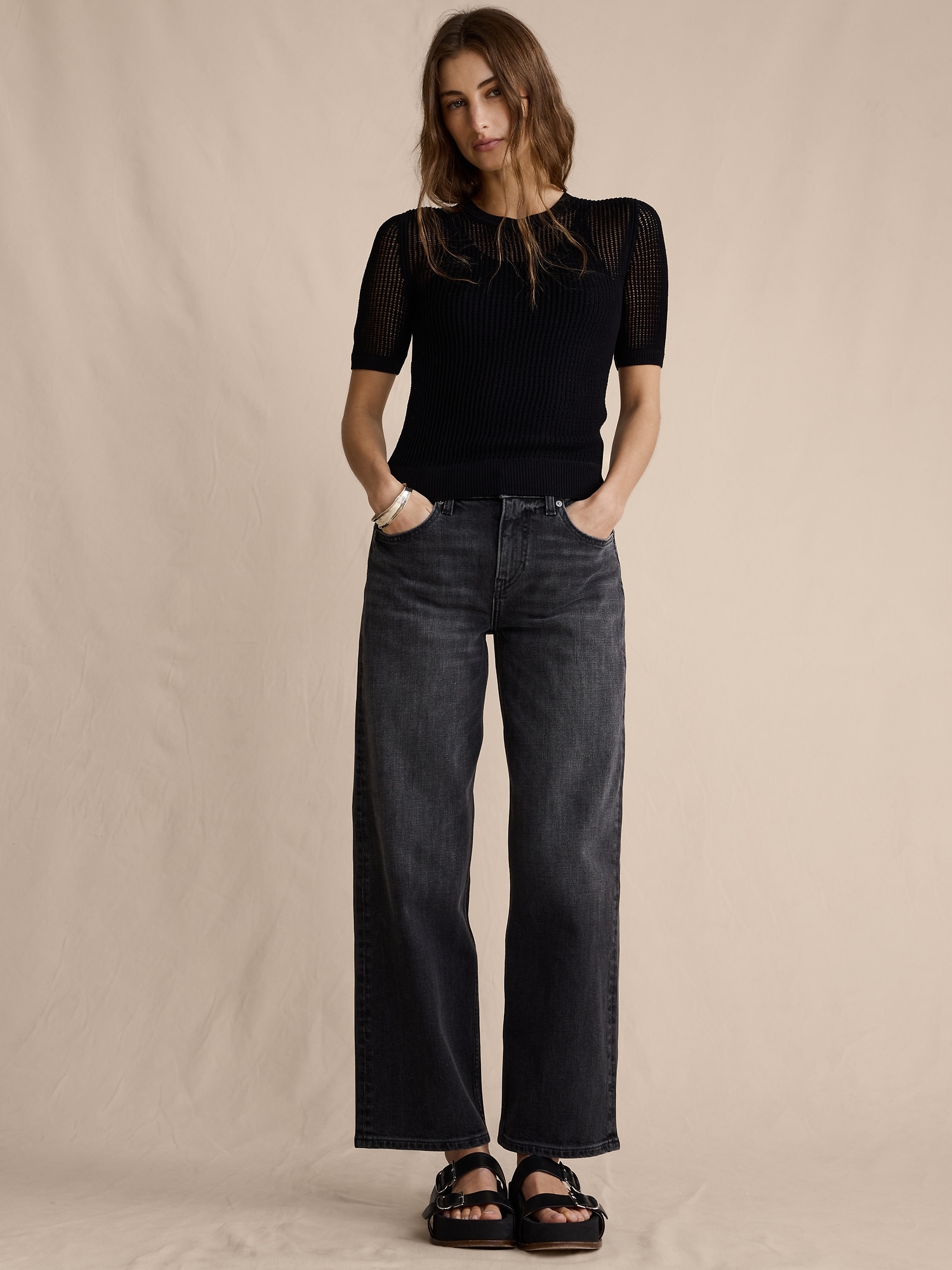 Image number 1 showing, Mid-Rise 90s Loose Crop Jean
