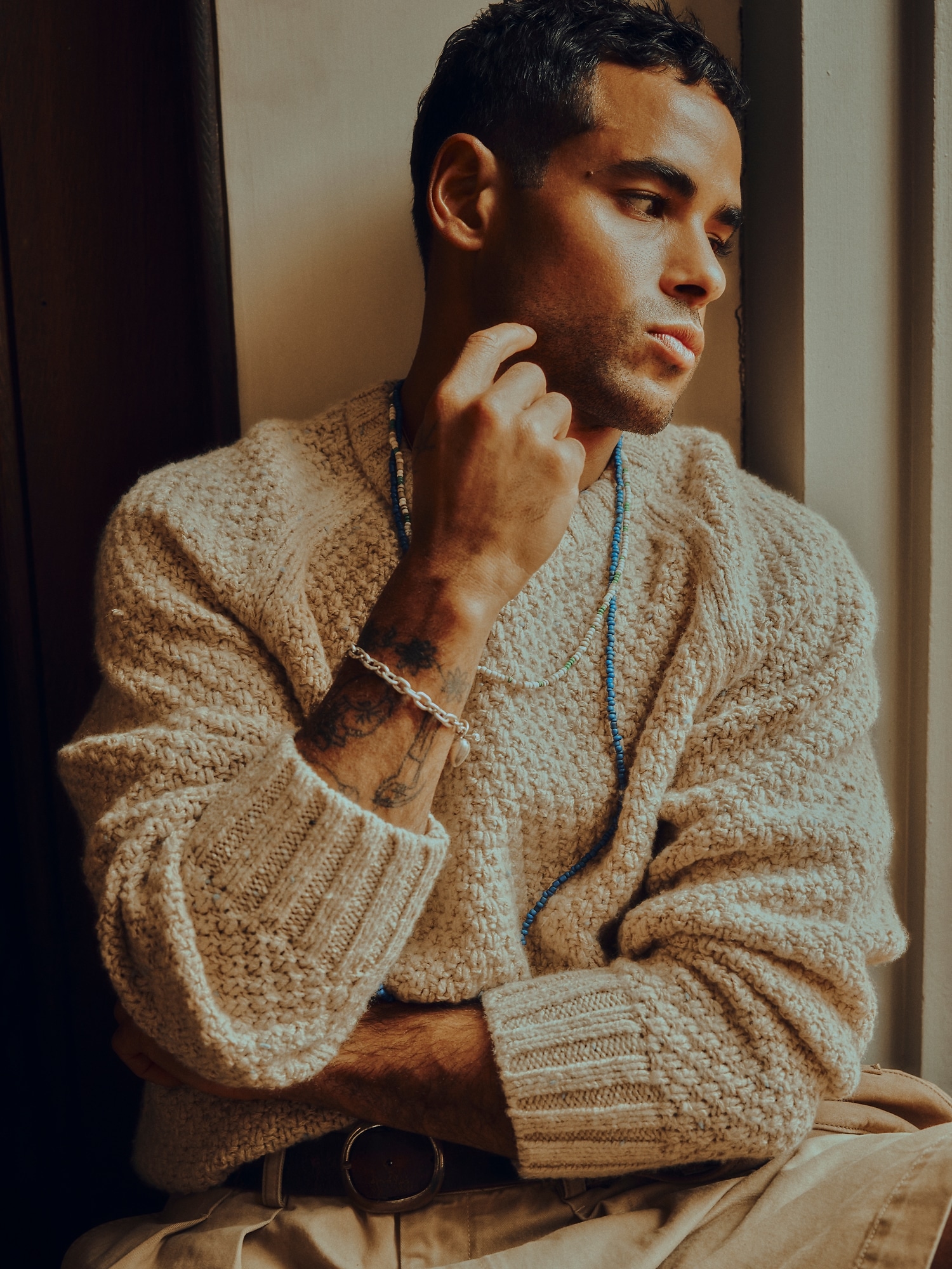 Image number 1 showing, Archive Reissue Pullover Crew-Neck Sweater in Cotton-Wool Blend