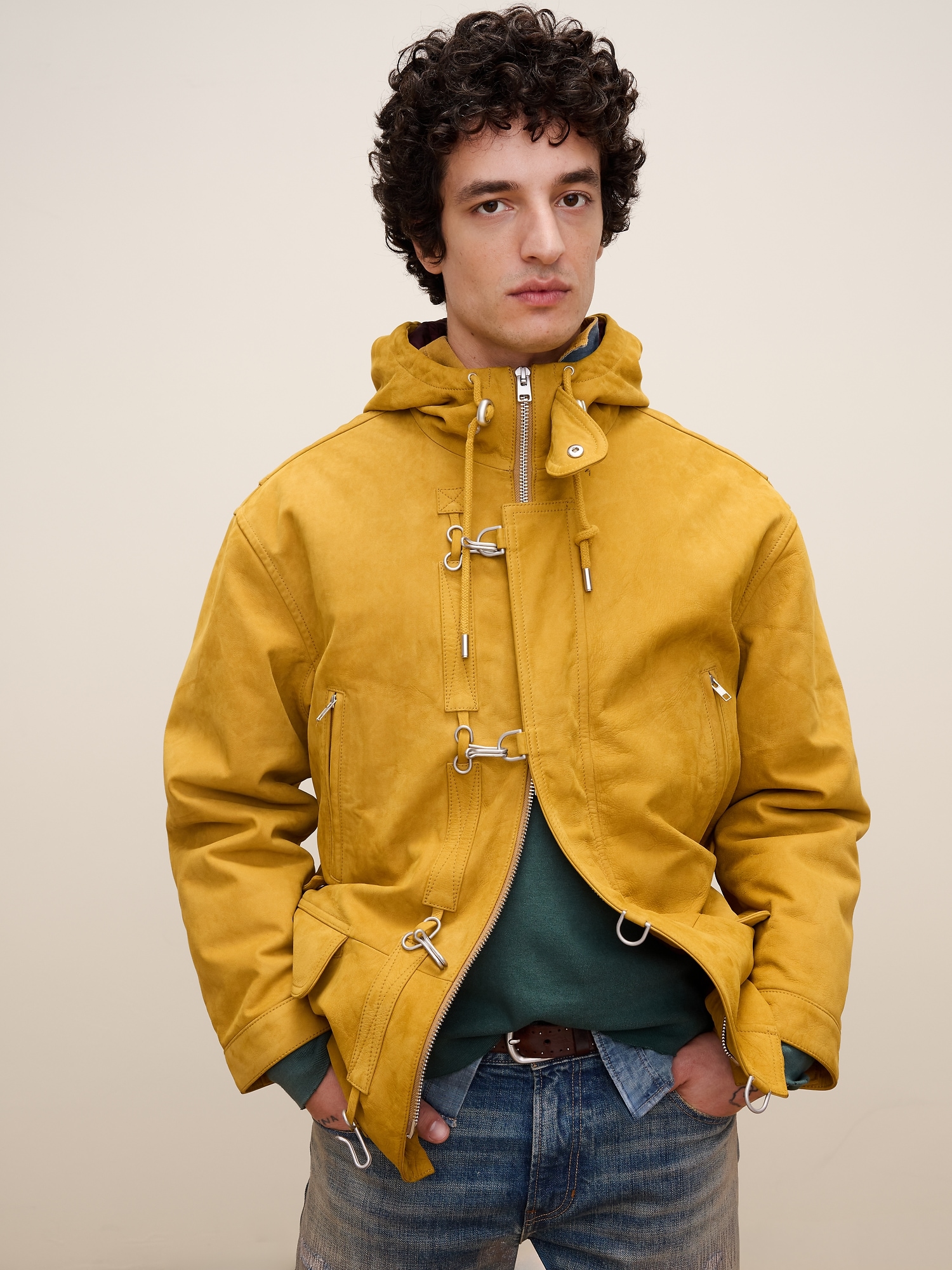 Image number 2 showing, Archive Reissue Fireman's Jacket in Nubuck Leather